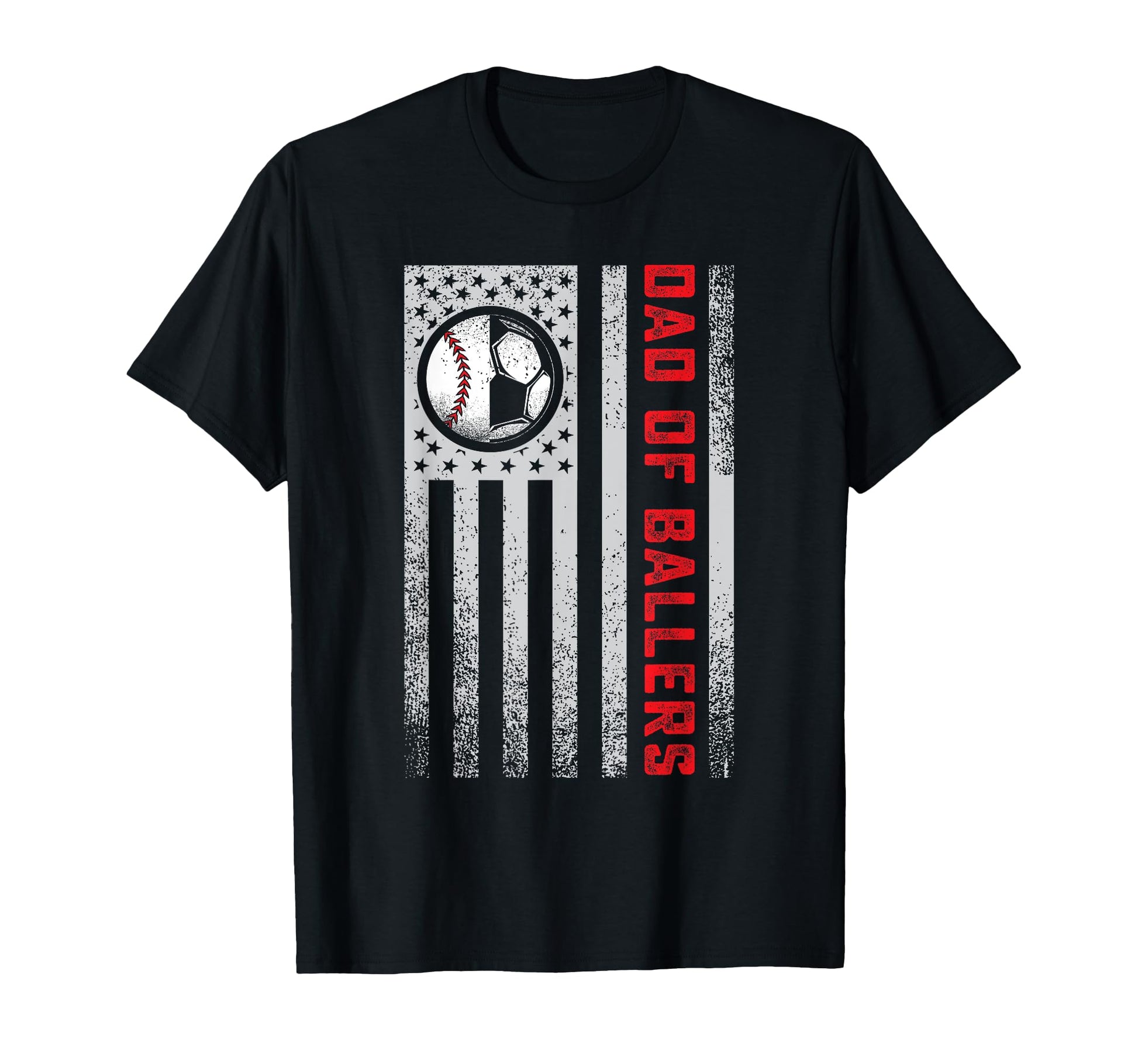 American Flag Dad Ballers Soccer T-Shirt - Unique Graphic for Adults - T-Shirt, Sweatshirt, Hoodie