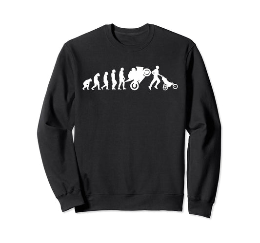 Biker Evolution Funny Dad Sweatshirt - Streetwear Style for Adults - T-Shirt, Sweatshirt, Hoodie