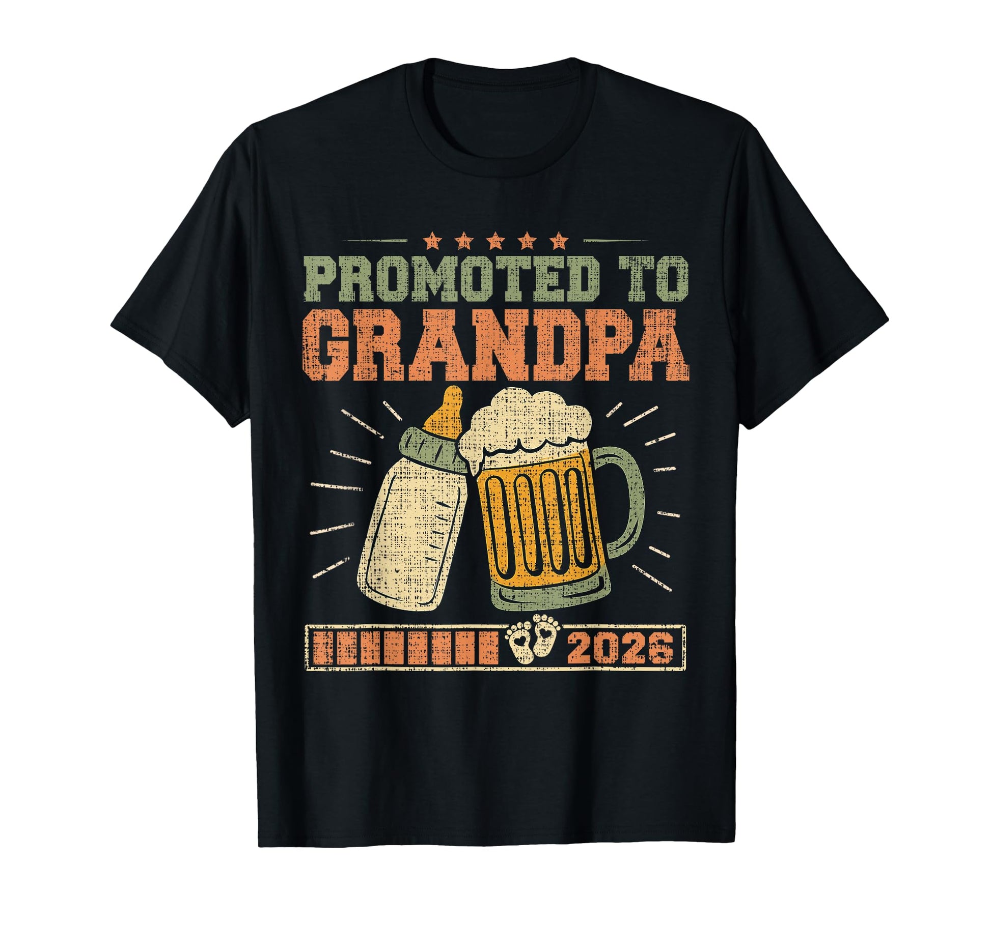 Mens Promoted To Grandpa 2026 Pregnancy T-Shirt - Unique Graphic Men Women - T-Shirt, Sweatshirt, Hoodie