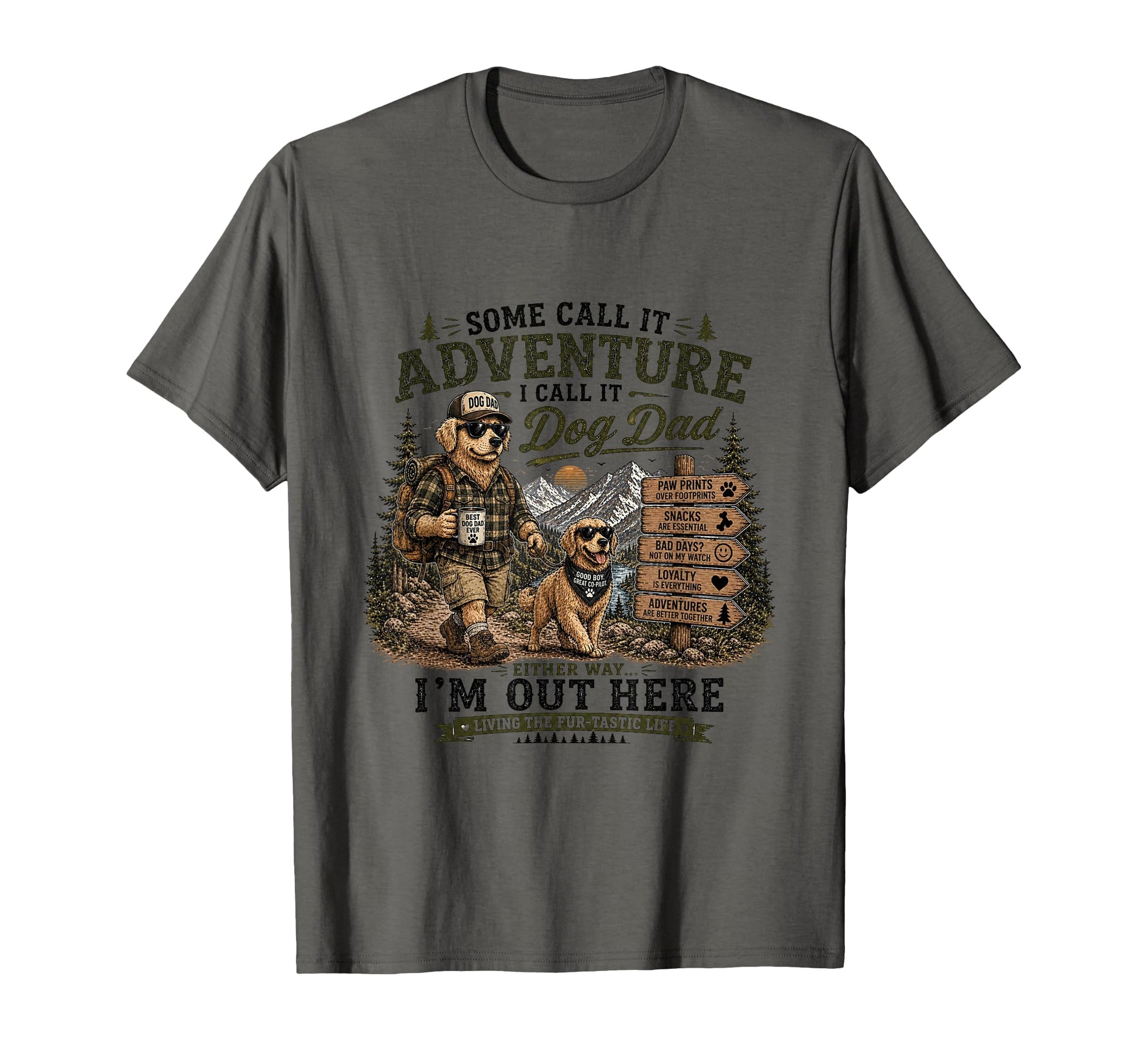 Some Call It Adventure I Call It Dog T-Shirt - Minimalist Print for Adults - T-Shirt, Sweatshirt, Hoodie