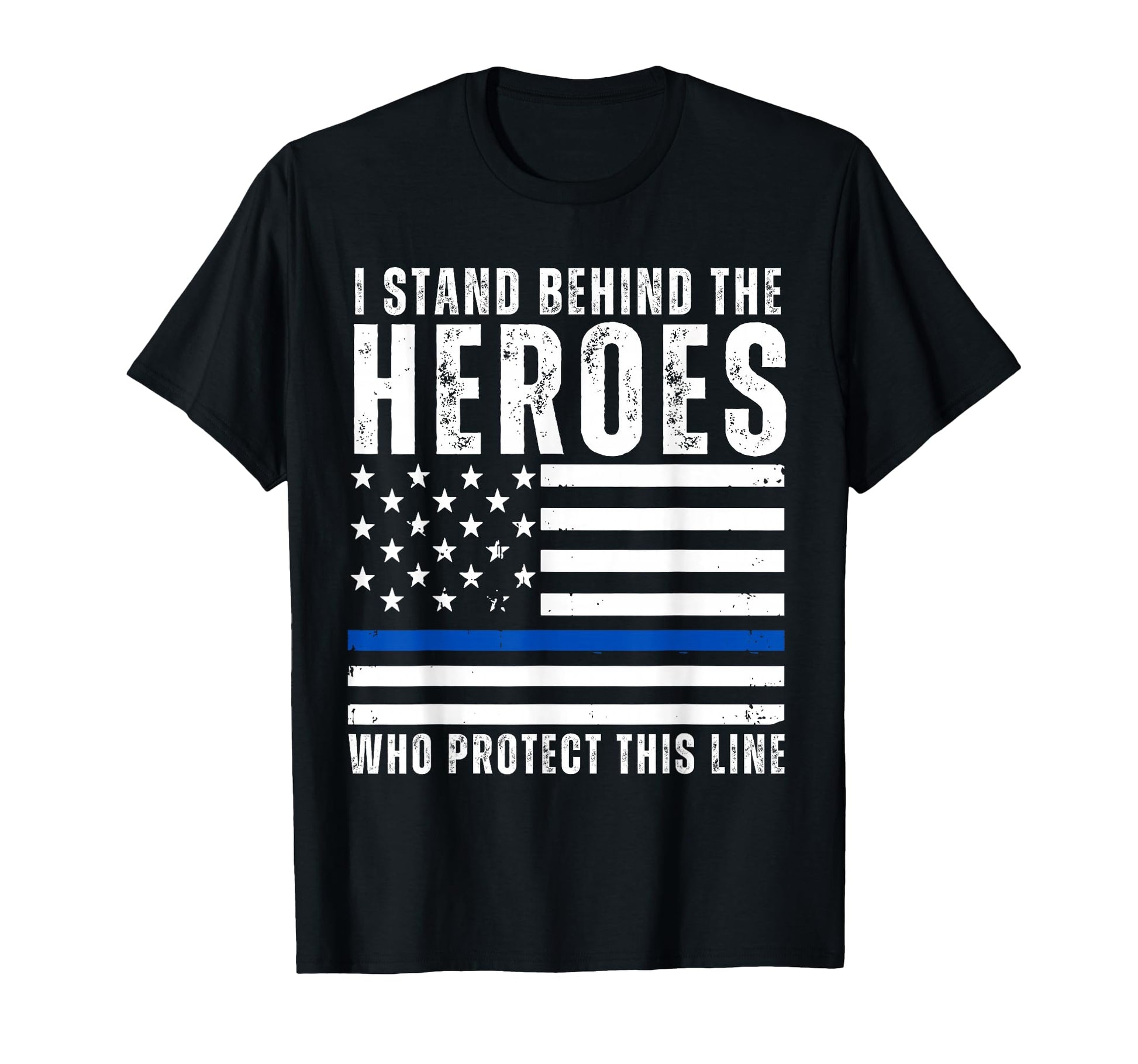 Thin Line American Blue Us Flag T-Shirt - Streetwear Style for Adults - T-Shirt, Sweatshirt, Hoodie