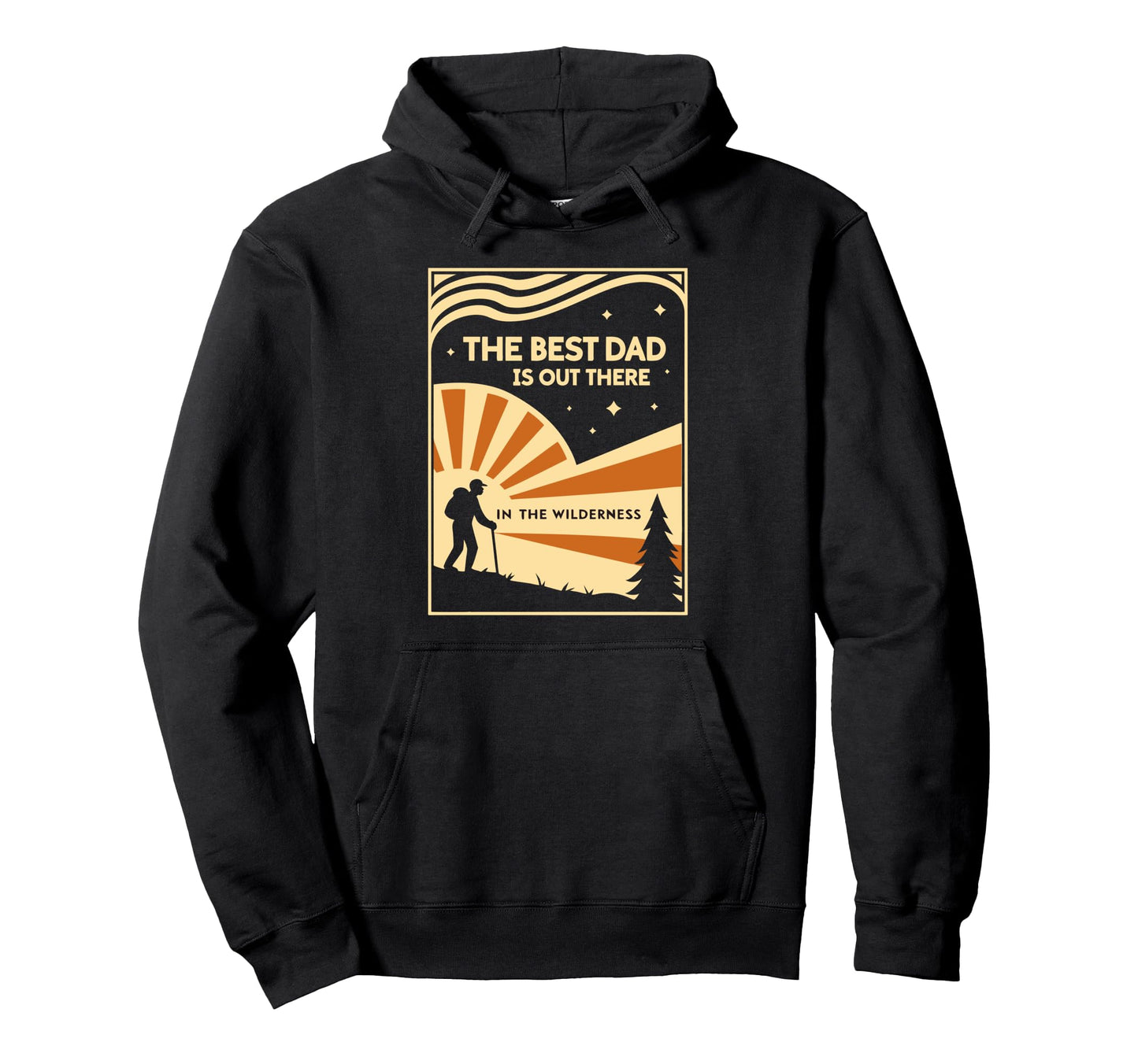 Wilderness Dad Camping Fathers Day Hoodie - Minimalist Print for Adults - T-Shirt, Sweatshirt, Hoodie