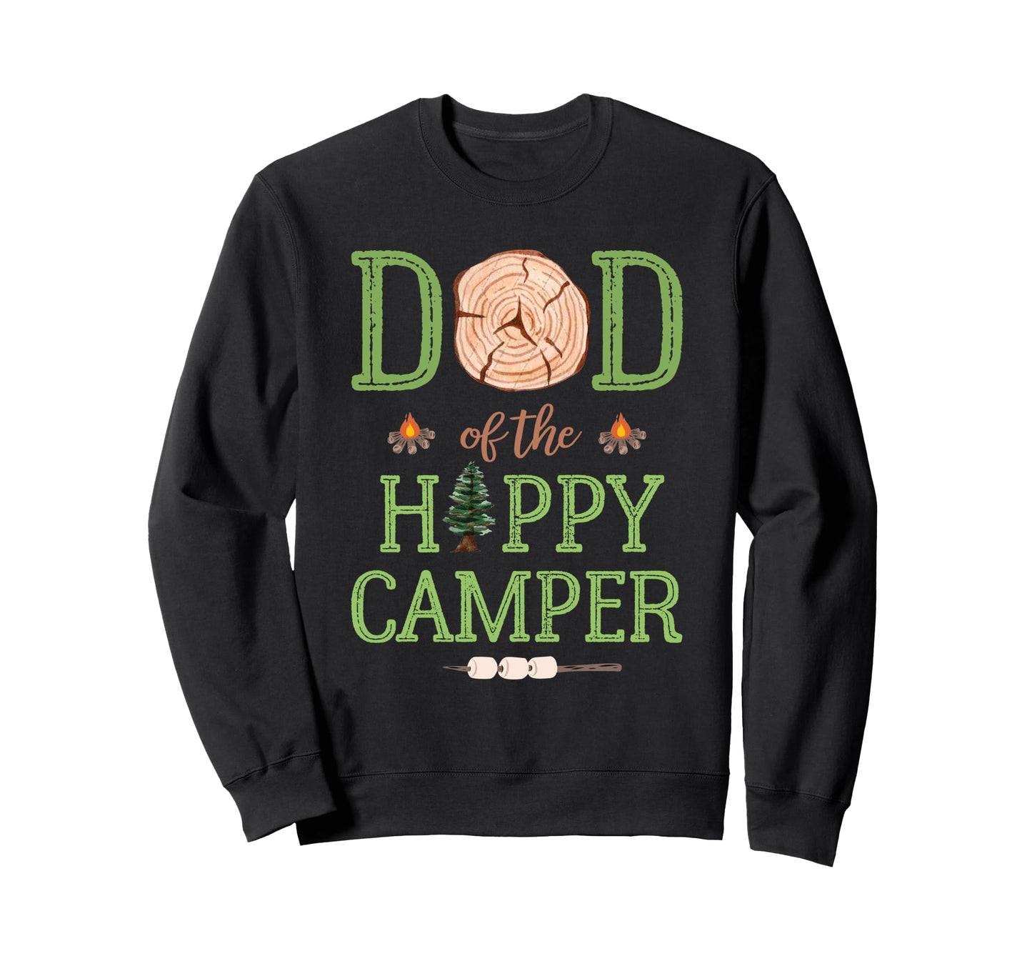 Dad Happy Camper 1St Birthday Sweatshirt - Custom Art Print Men Women - T-Shirt, Sweatshirt, Hoodie
