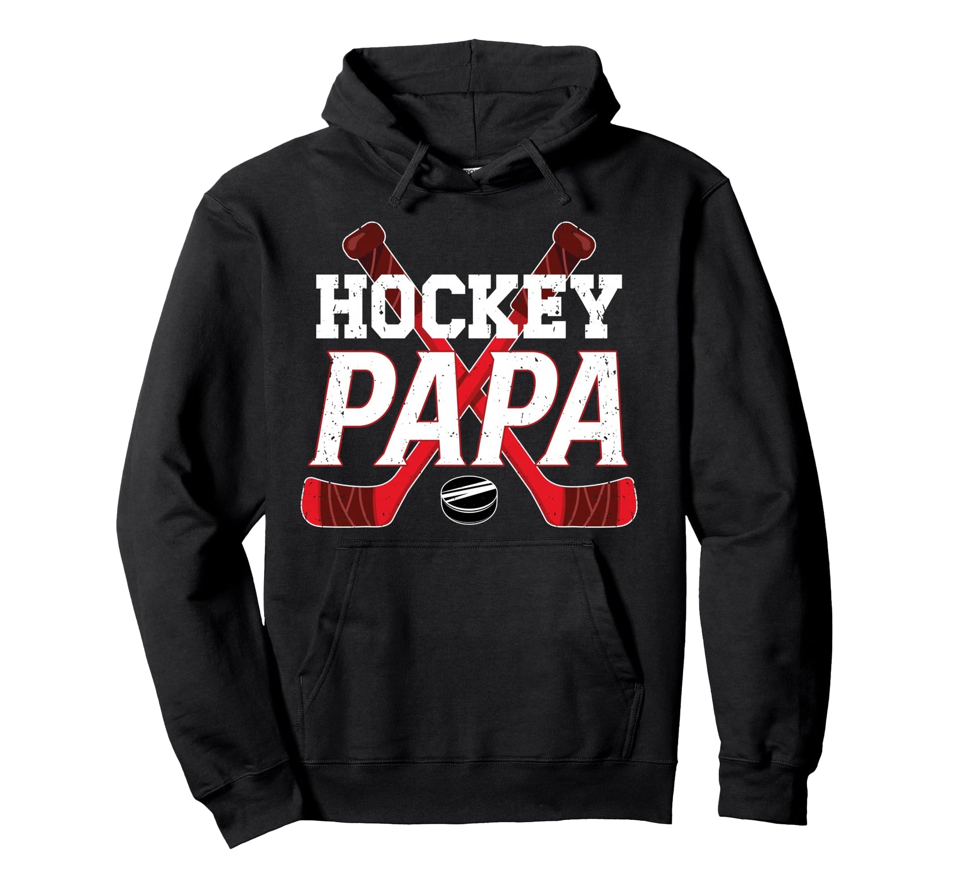 Ice Hockey Papa Grandpa Papa Hockey Hoodie - Fun Novelty Design Men Women - T-Shirt, Sweatshirt, Hoodie
