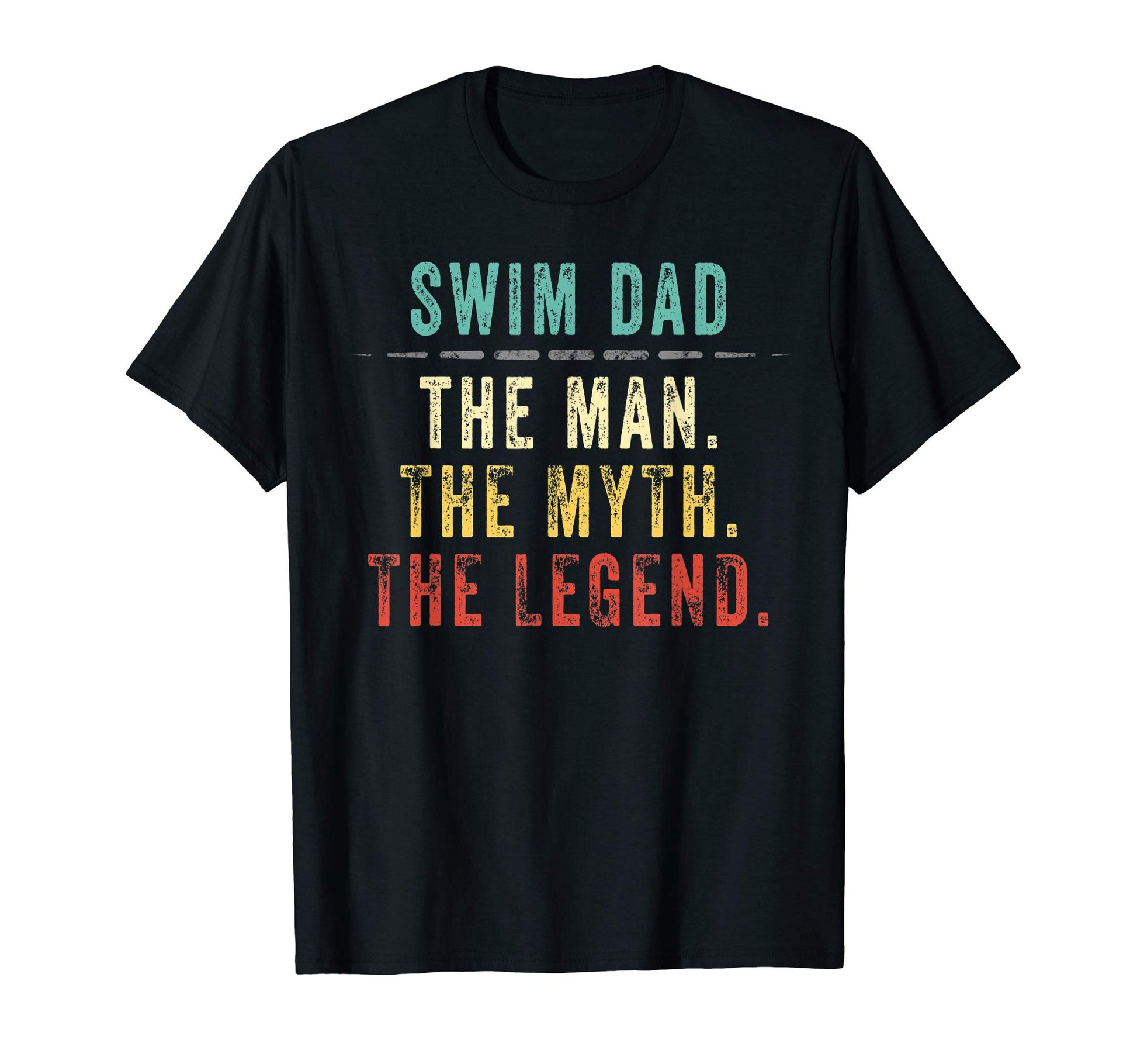 Mens Swim Dad Fathers Day Gift Swim T-Shirt - Custom Art Print for Adults - T-Shirt, Sweatshirt, Hoodie