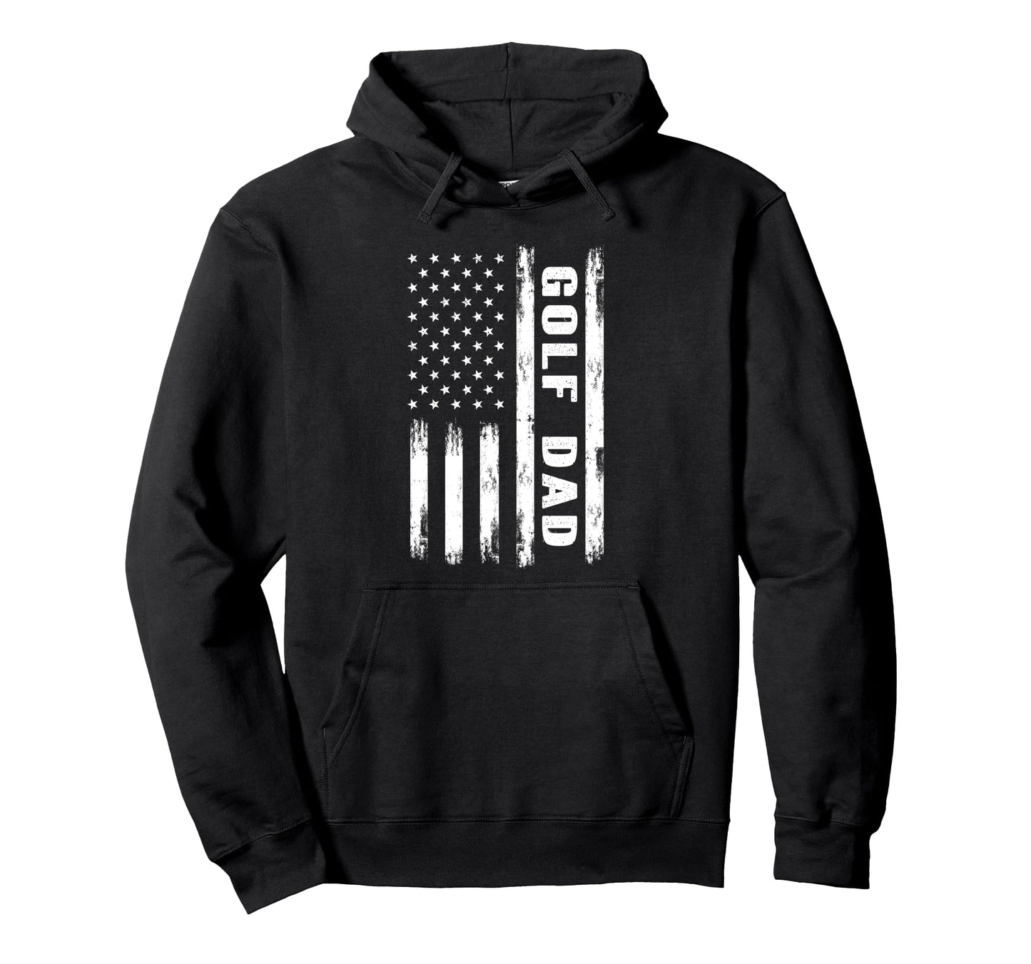 Golf Dad American Flag Grunge Hoodie - Aesthetic Graphic Men Women - T-Shirt, Sweatshirt, Hoodie