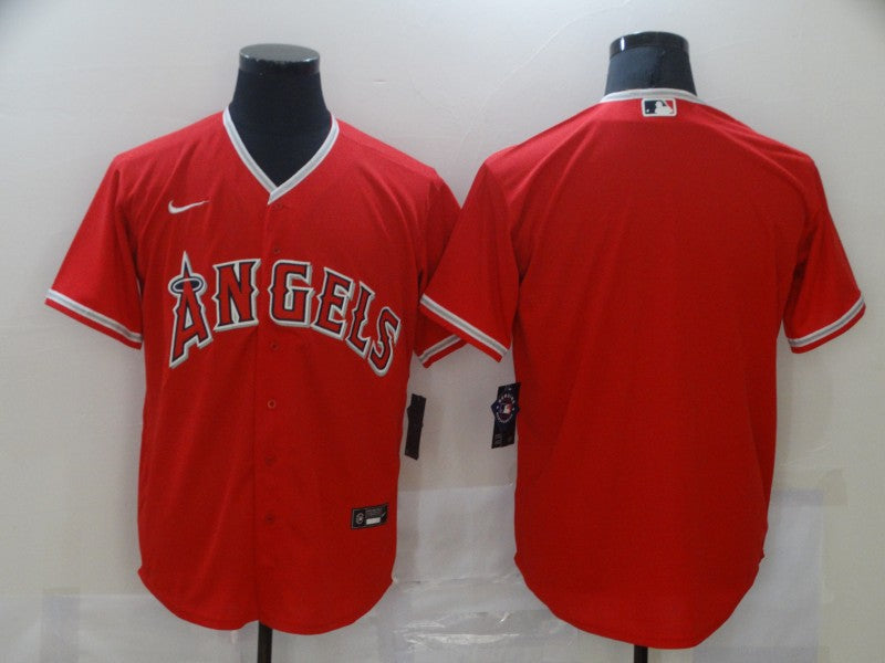 Men's Los Angeles Angels Red Alternate Replica Team Blank Jersey baseball jersey product view 1