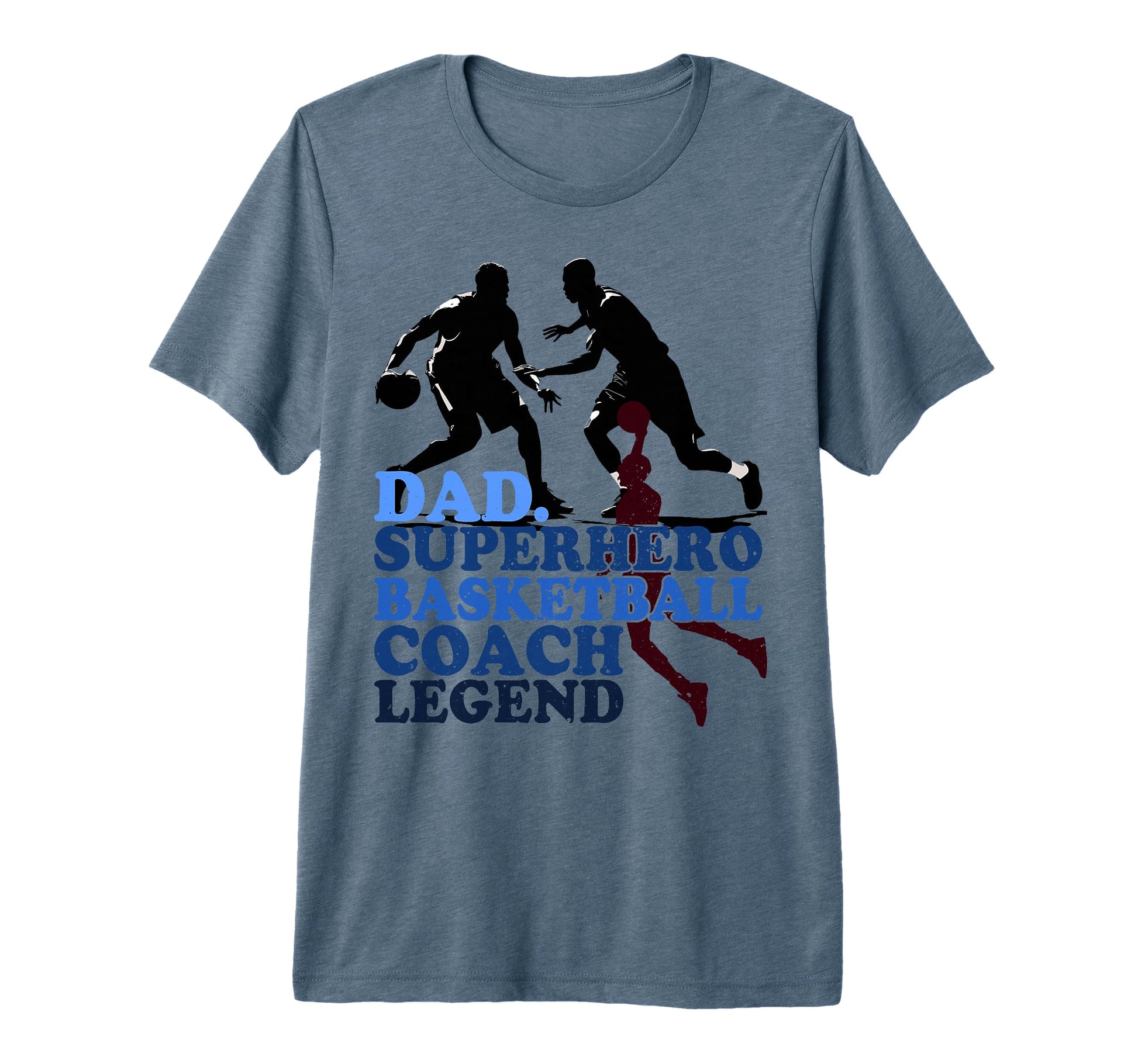Dad Superhero Basketball Coach T-Shirt - Custom Art Print for Adults - T-Shirt, Sweatshirt, Hoodie