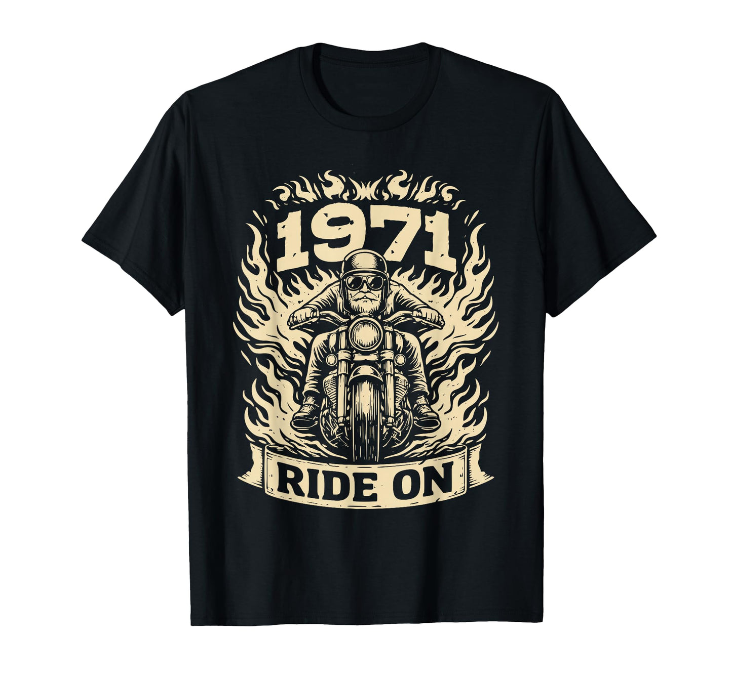 Biker 1971 Ride Birthday Motorcycle Rider T-Shirt - Streetwear Style Unisex - T-Shirt, Sweatshirt, Hoodie
