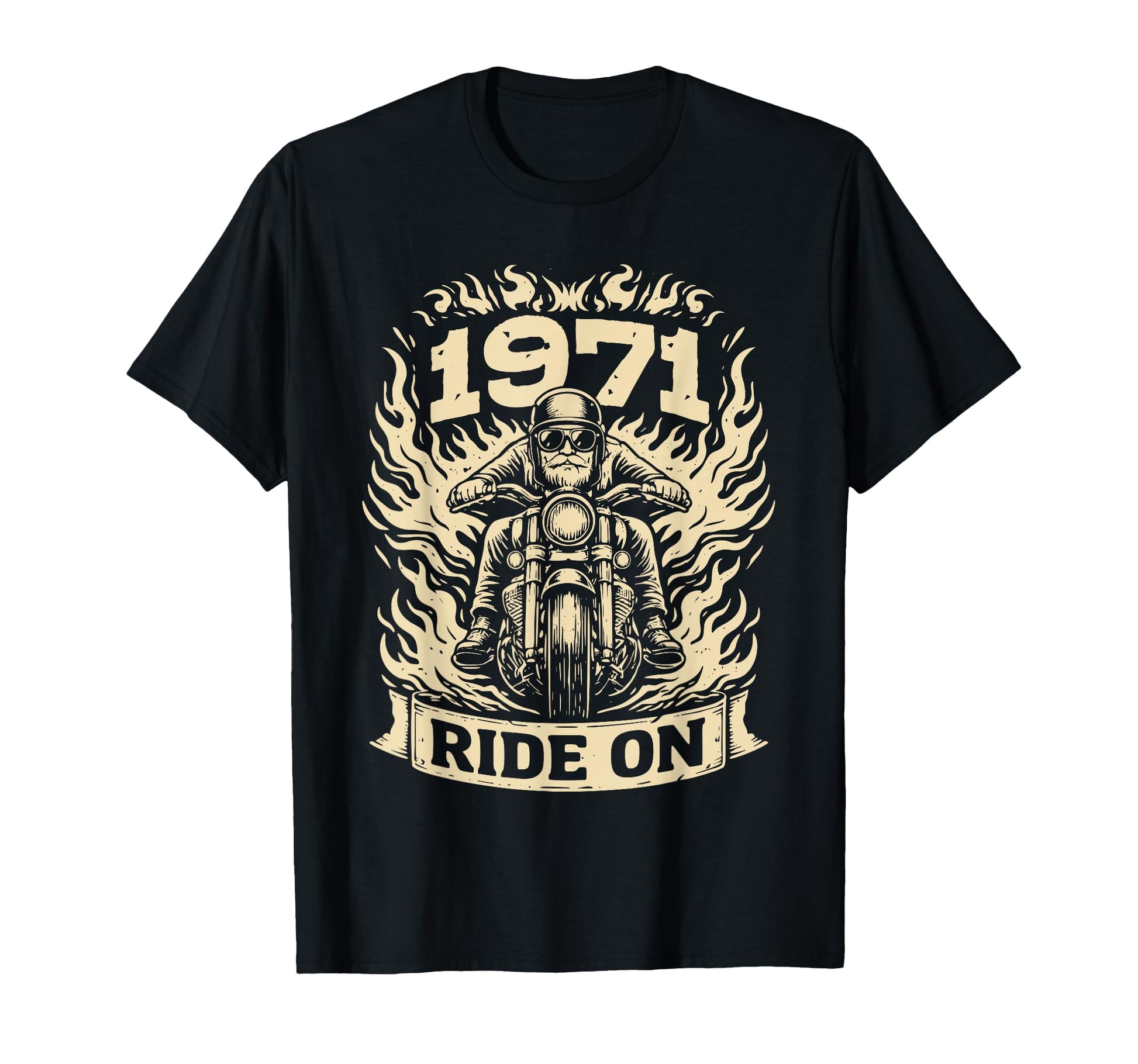 Biker 1971 Ride Birthday Motorcycle Rider T-Shirt - Streetwear Style Unisex - T-Shirt, Sweatshirt, Hoodie