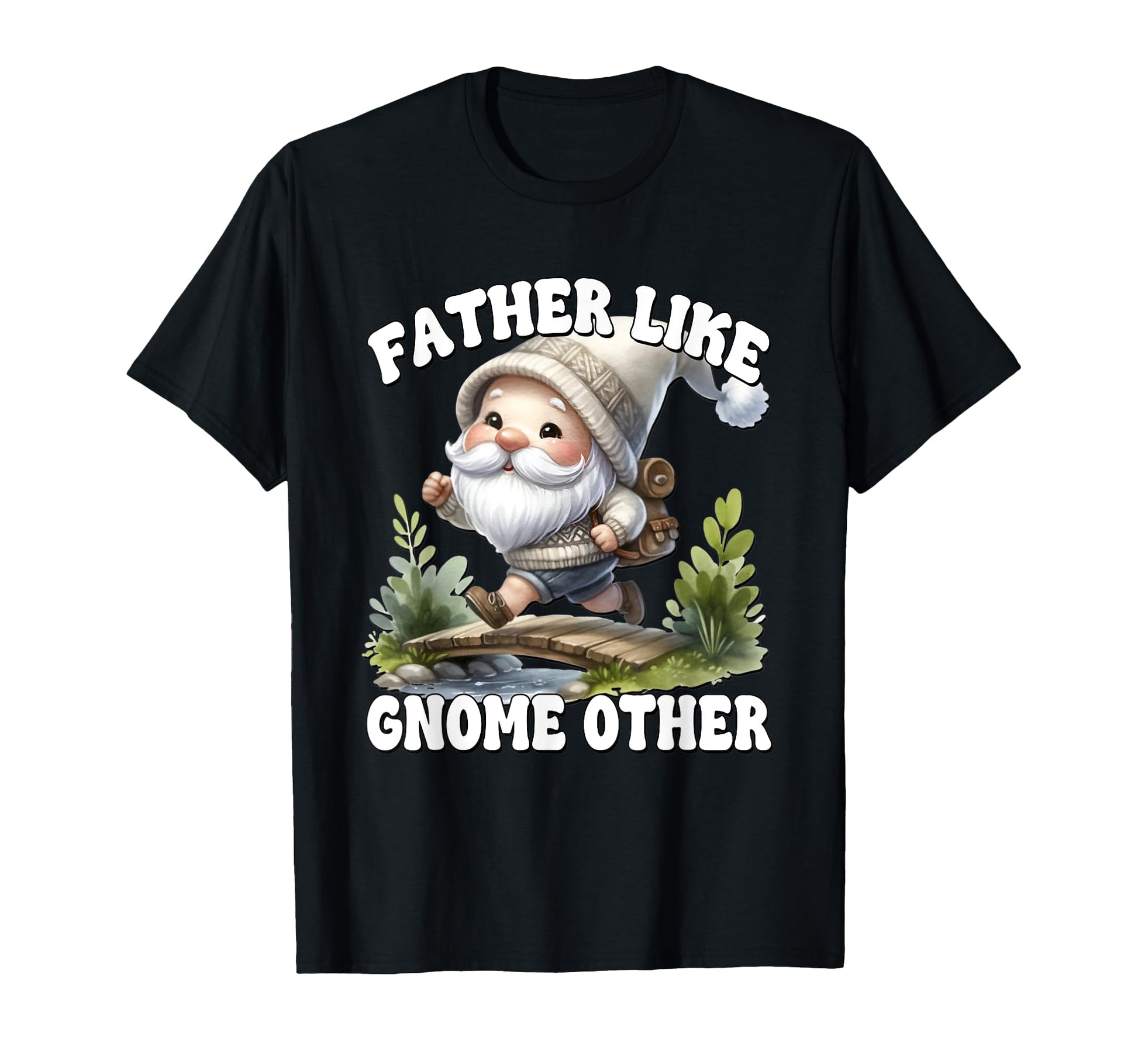 Trail Runner Papa Gnome Fathers Day T-Shirt - Graphic Print for Adults - T-Shirt, Sweatshirt, Hoodie