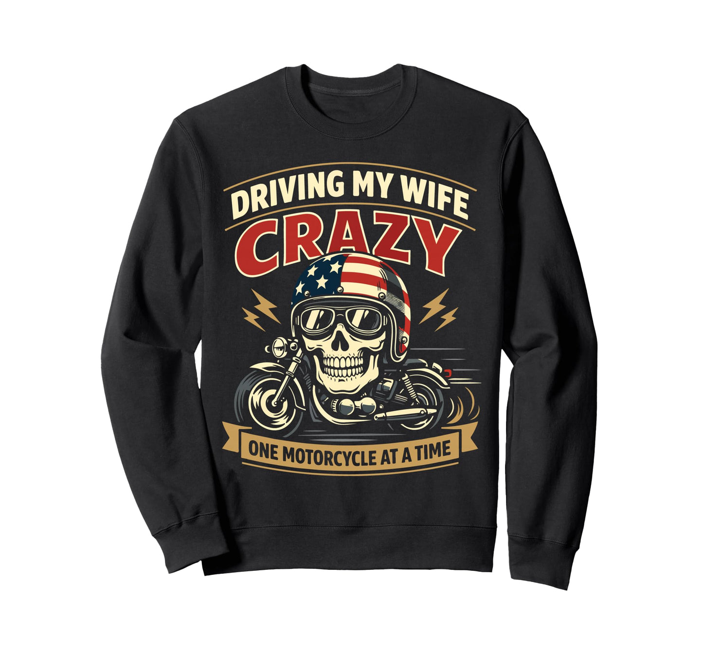Motorcycle Biker Wife Husband Sweatshirt - Novelty Apparel for Adults - T-Shirt, Sweatshirt, Hoodie