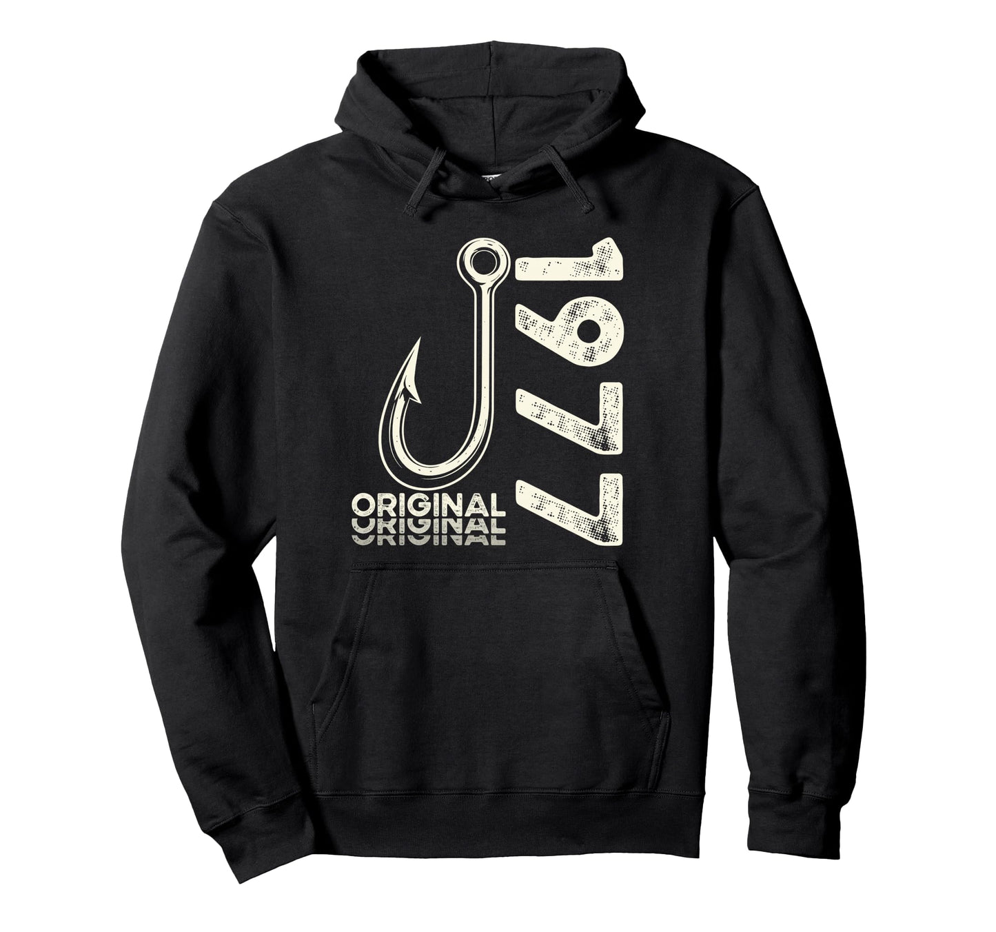 49Th Birthday Fishing Gift Original 1977 Hoodie - Trendy Graphic Unisex - T-Shirt, Sweatshirt, Hoodie