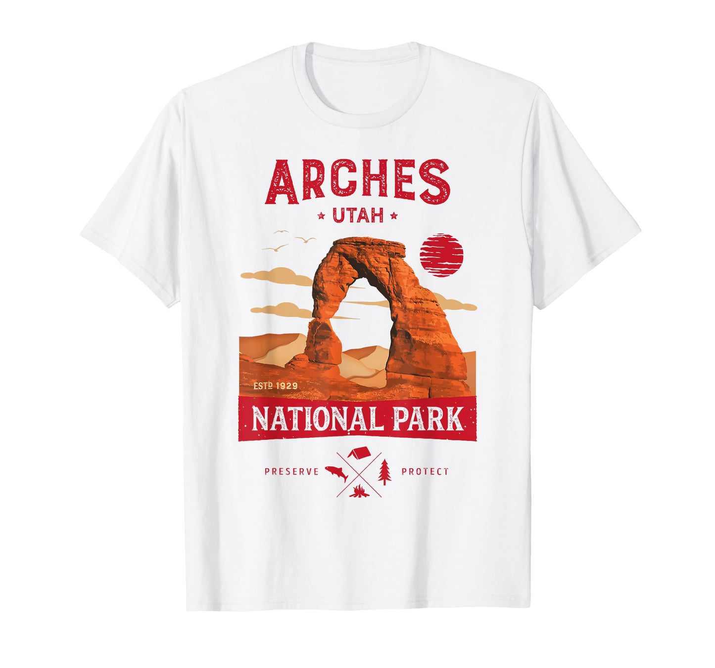 Arches National Park Delicate Arch Utah T-Shirt - Graphic Print Unisex - T-Shirt, Sweatshirt, Hoodie