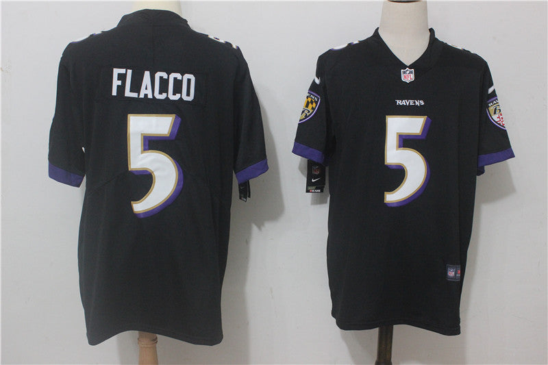 Men's Baltimore Ravens Joe Flacco Black Game Jersey football jersey product view 1