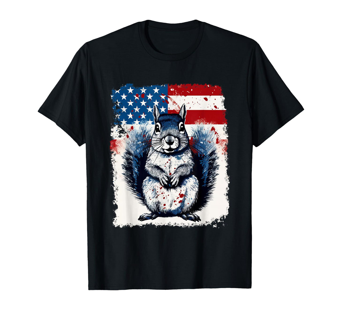 Pop Art Zoo Farm Animal Squirrel Usa T-Shirt - Aesthetic Graphic Unisex - T-Shirt, Sweatshirt, Hoodie