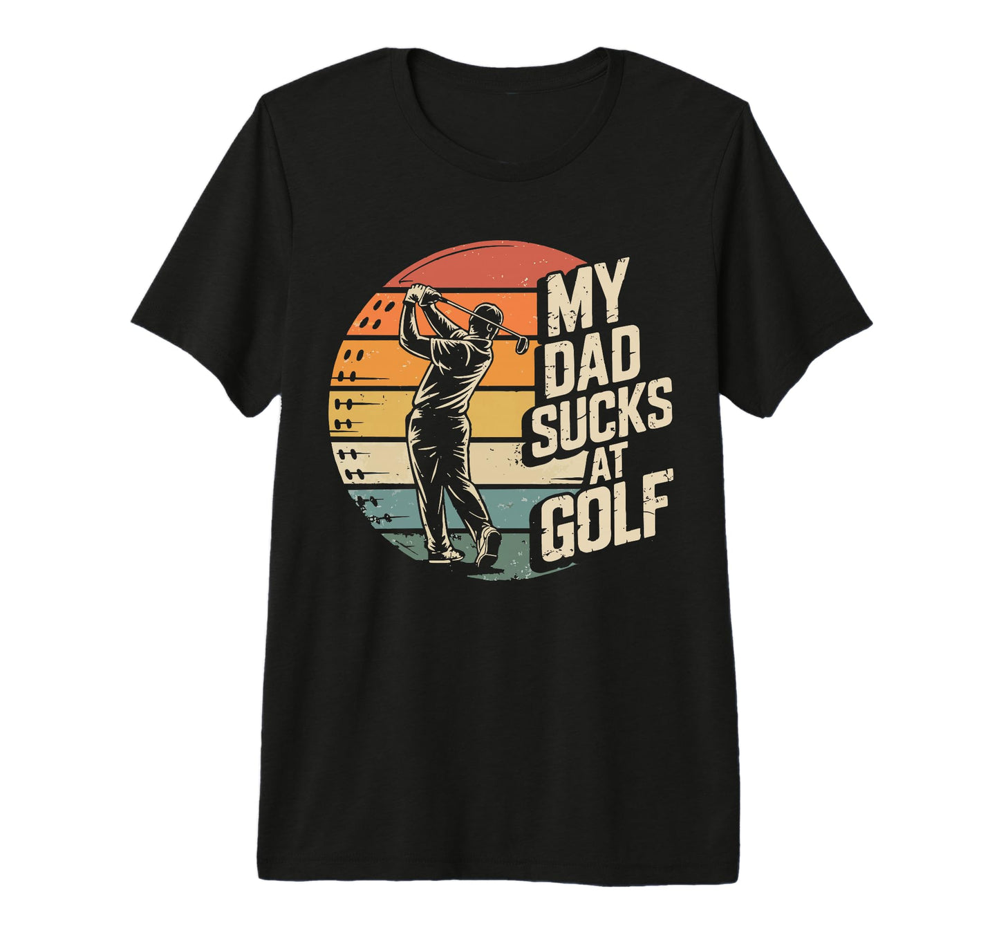 Golf Dad Funny Papa Golfer Golfing T-Shirt - Minimalist Print for Adults - T-Shirt, Sweatshirt, Hoodie