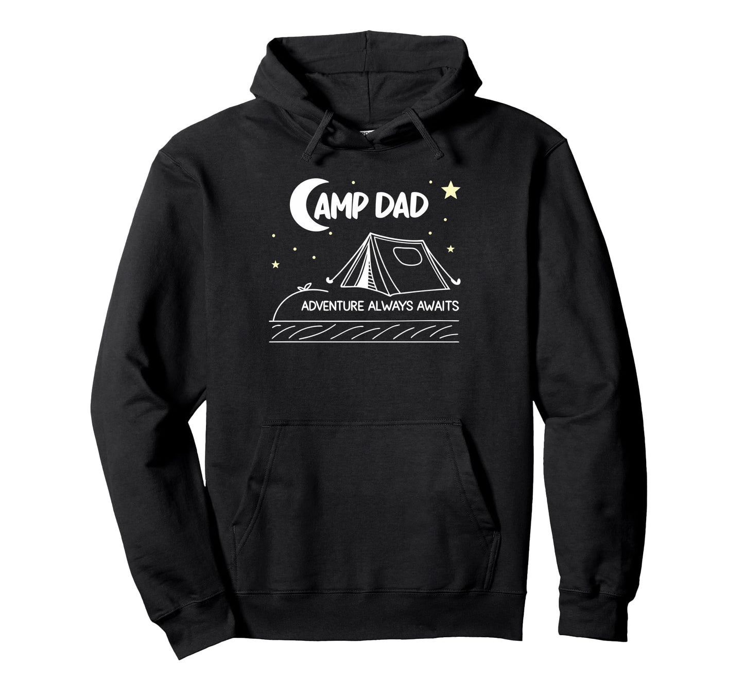 Camp Dad Adventure Camping Fathers Day Hoodie - Graphic Print for Adults - T-Shirt, Sweatshirt, Hoodie