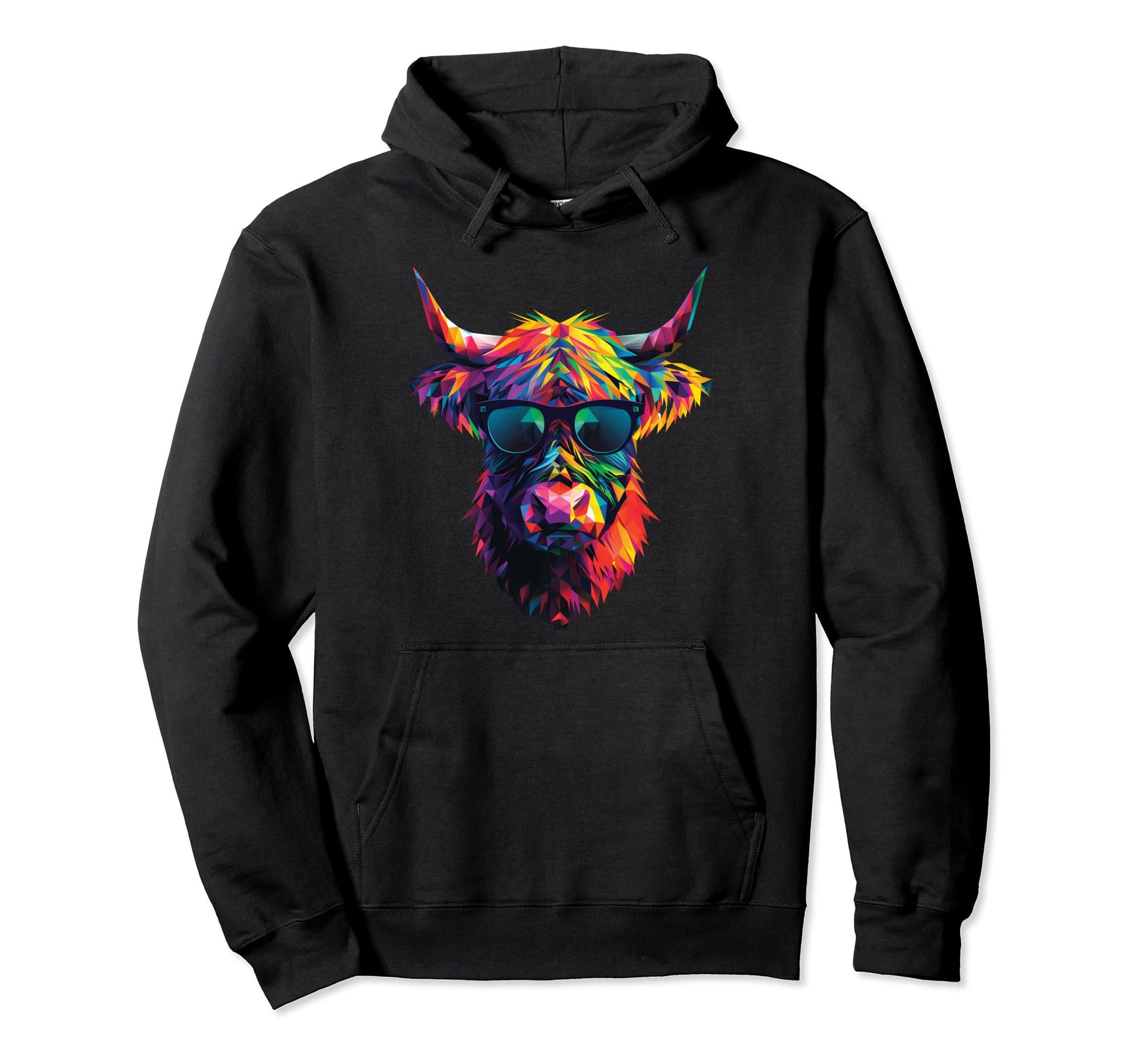 Dad Mom Cow Sunglasses Scottish Hoodie - Fun Novelty Design Men Women - T-Shirt, Sweatshirt, Hoodie