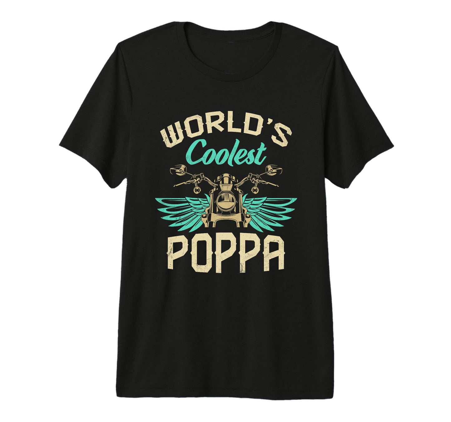 Mens Worlds Coolest Poppa Motorcycle T-Shirt - Aesthetic Graphic Unisex - T-Shirt, Sweatshirt, Hoodie