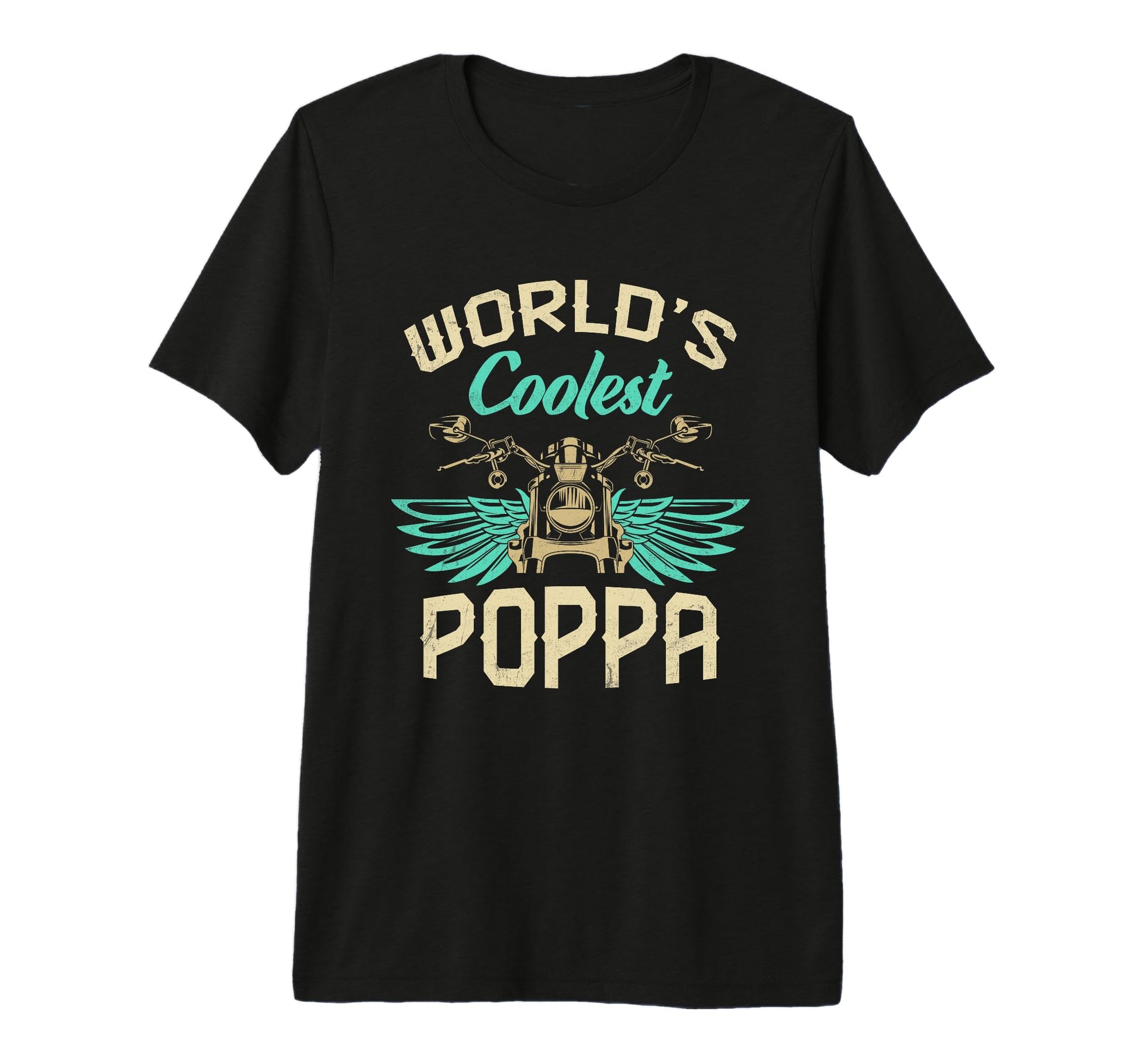 Mens Worlds Coolest Poppa Motorcycle T-Shirt - Aesthetic Graphic Unisex - T-Shirt, Sweatshirt, Hoodie
