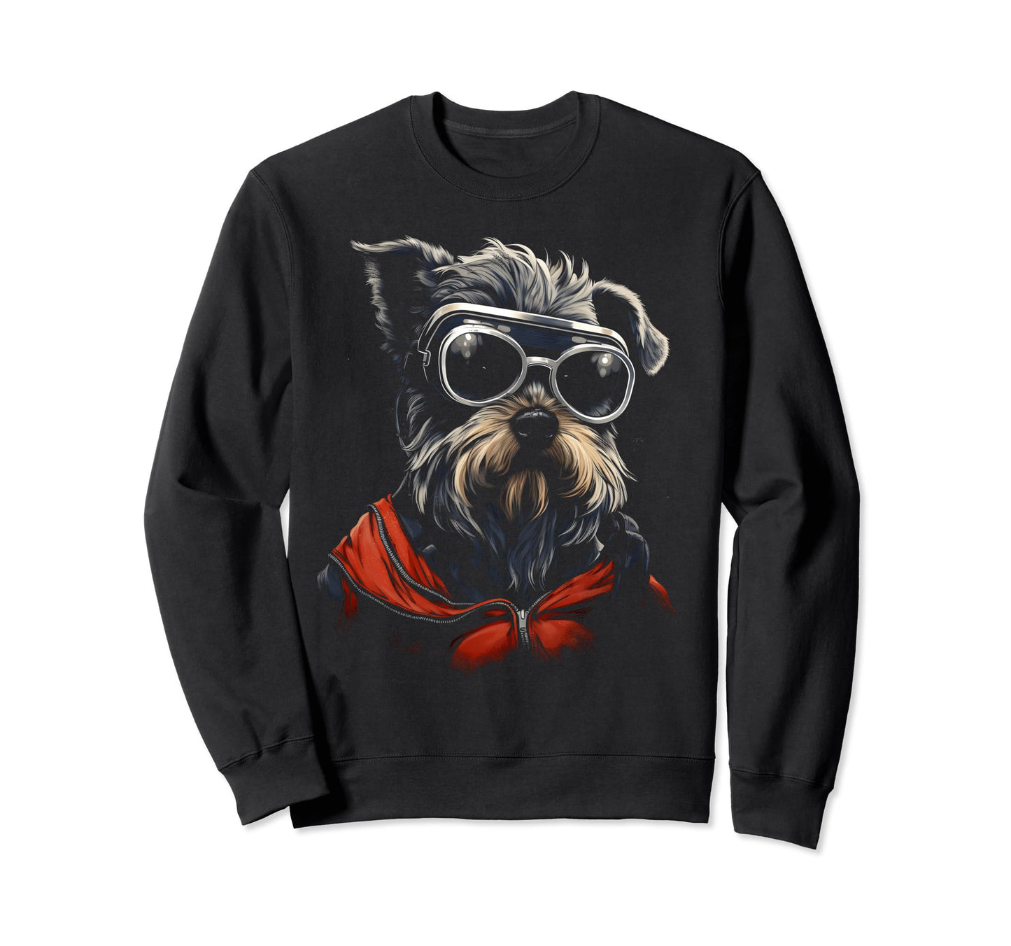 Motorcycle Dad Biker Dog Funny Sweatshirt - Graphic Print for Adults - T-Shirt, Sweatshirt, Hoodie