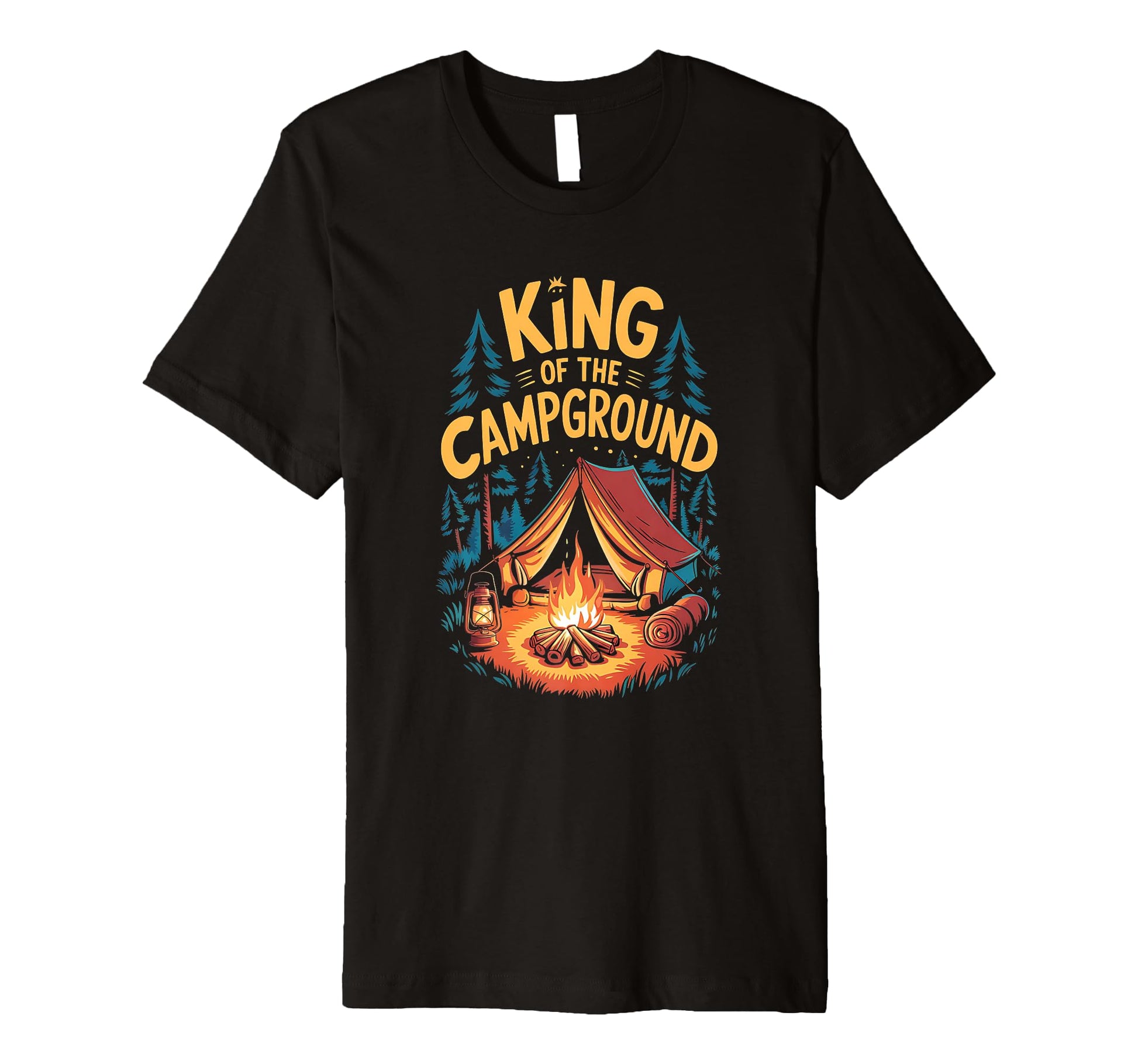 Mens King Campground Funny Camping T-Shirt - Fun Novelty Design for Adults - T-Shirt, Sweatshirt, Hoodie