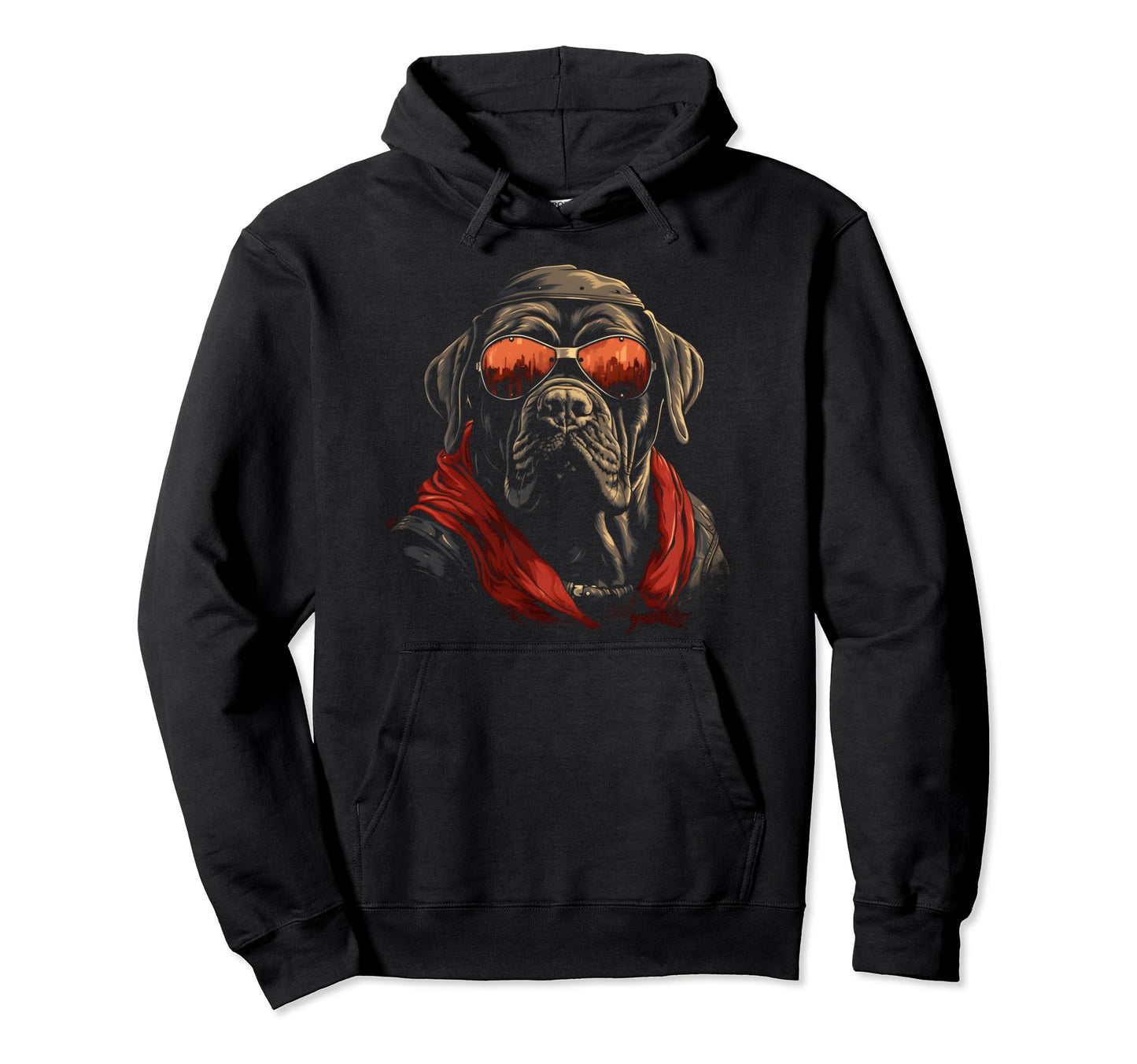 Motorcycle Dad Biker Dog Mastiff Dad Hoodie - Trendy Graphic for Adults - T-Shirt, Sweatshirt, Hoodie