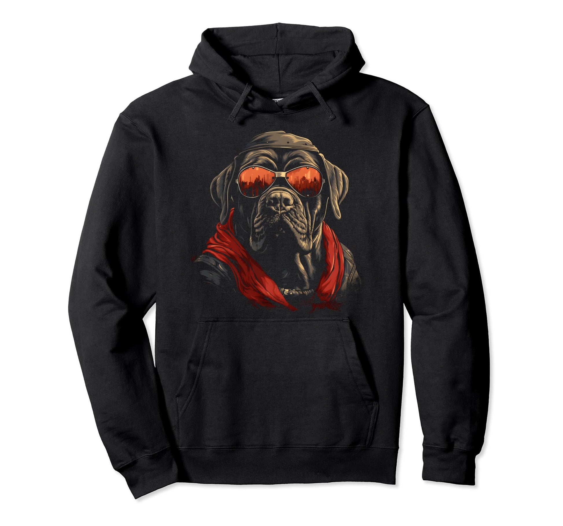 Motorcycle Dad Biker Dog Mastiff Dad Hoodie - Trendy Graphic for Adults - T-Shirt, Sweatshirt, Hoodie
