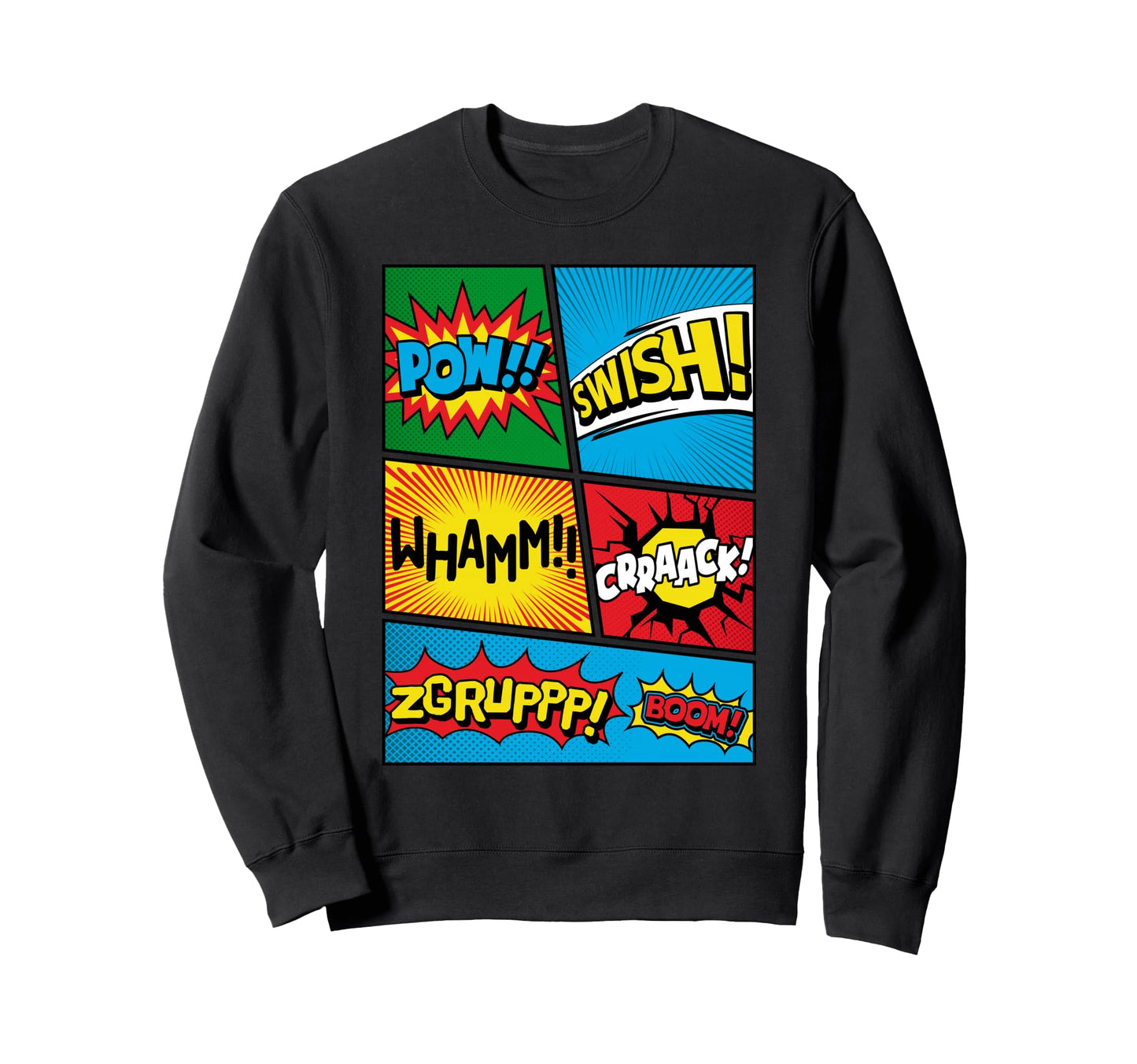 Pop Art Comic Sound Effects Pow Sweatshirt - Fun Novelty Design Men Women - T-Shirt, Sweatshirt, Hoodie