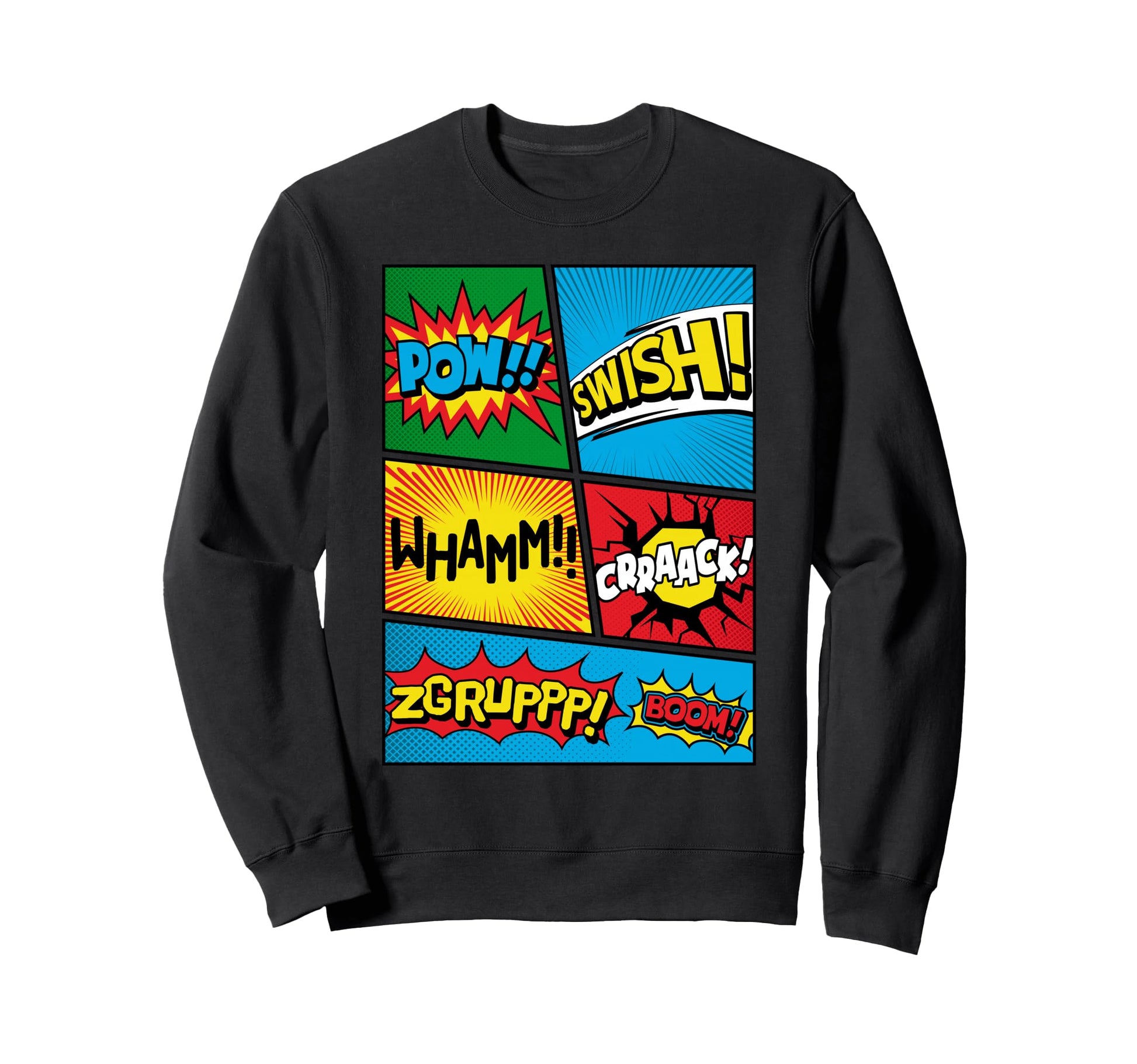 Pop Art Comic Sound Effects Pow Sweatshirt - Fun Novelty Design Men Women - T-Shirt, Sweatshirt, Hoodie