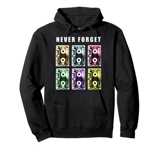 Cassette Tape Audio Music Pop Art 90S Hoodie - Novelty Apparel for Adults - T-Shirt, Sweatshirt, Hoodie