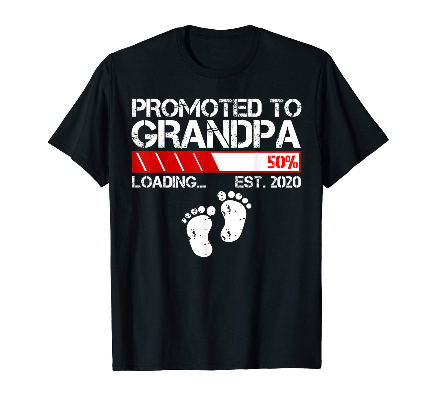 Mens Promoted To Grandpa Est 2020 T-Shirt - Fun Novelty Design for Adults - T-Shirt, Sweatshirt, Hoodie