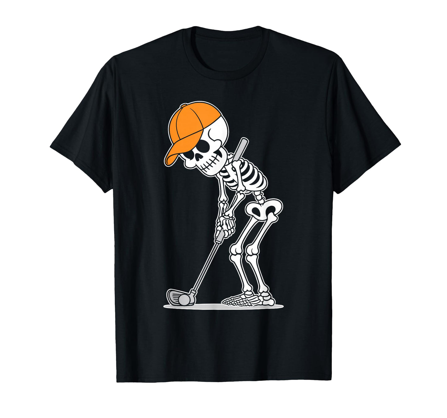 Skeleton Golf Halloween Golfer Golf T-Shirt - Minimalist Print for Adults - T-Shirt, Sweatshirt, Hoodie