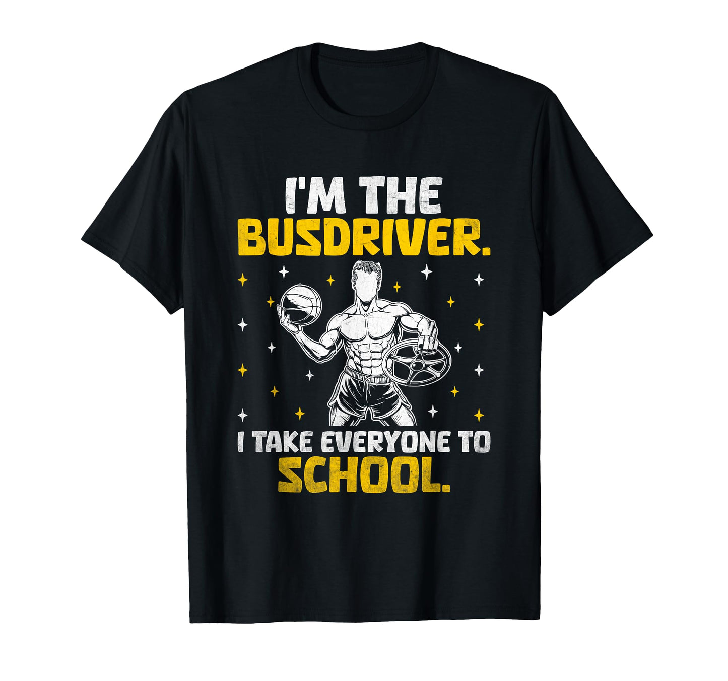 School Bus Driver Dad Basketball Pro T-Shirt - Custom Art Print for Adults - T-Shirt, Sweatshirt, Hoodie