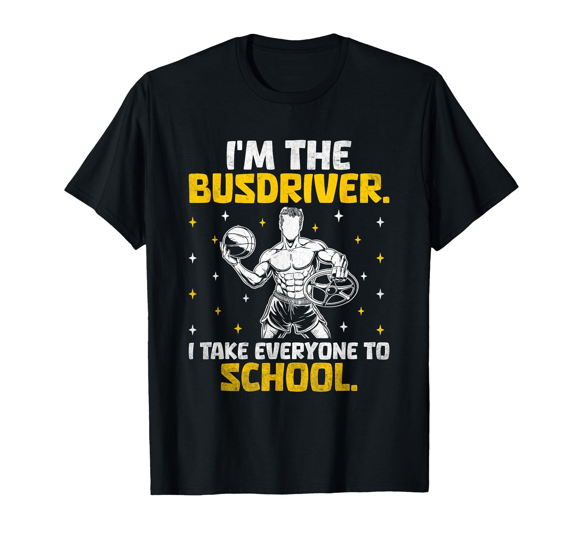School Bus Driver Dad Basketball Pro T-Shirt - Custom Art Print for Adults - T-Shirt, Sweatshirt, Hoodie