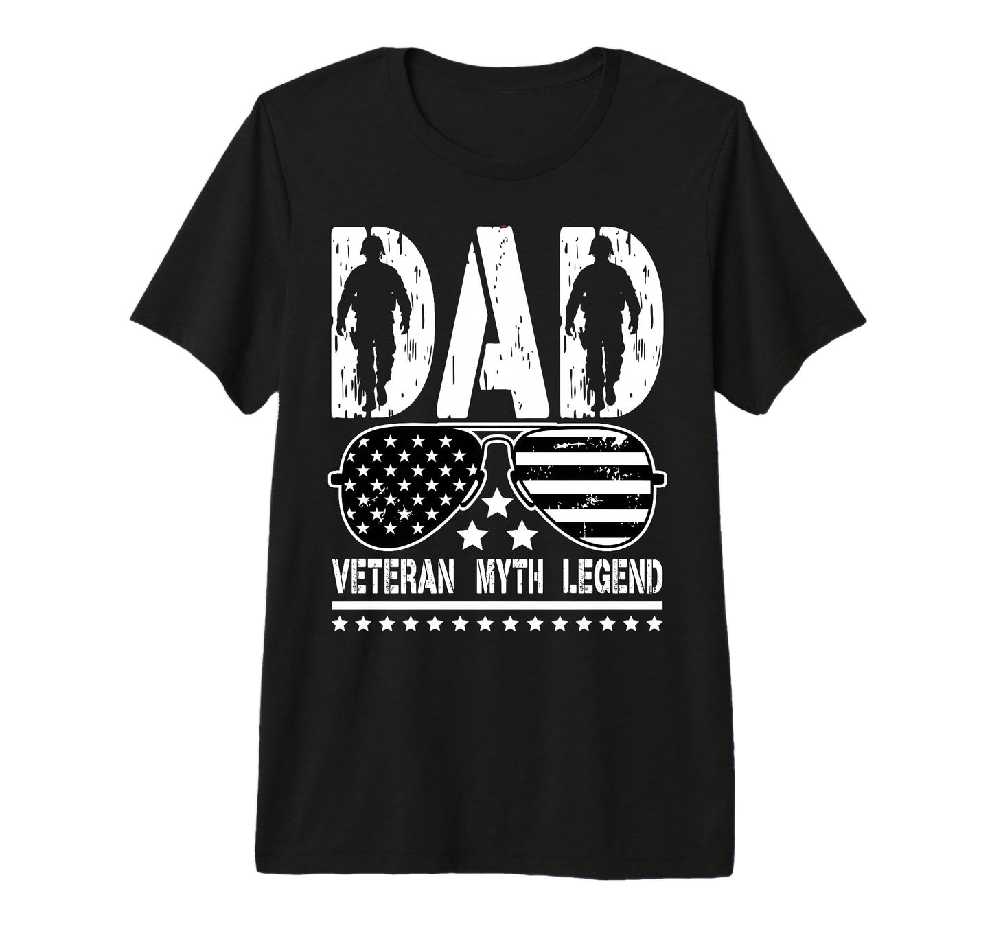 Dad Veteran Myth Legend Fathers Day Dad T-Shirt - Custom Art Print Unisex - T-Shirt, Sweatshirt, Hoodie