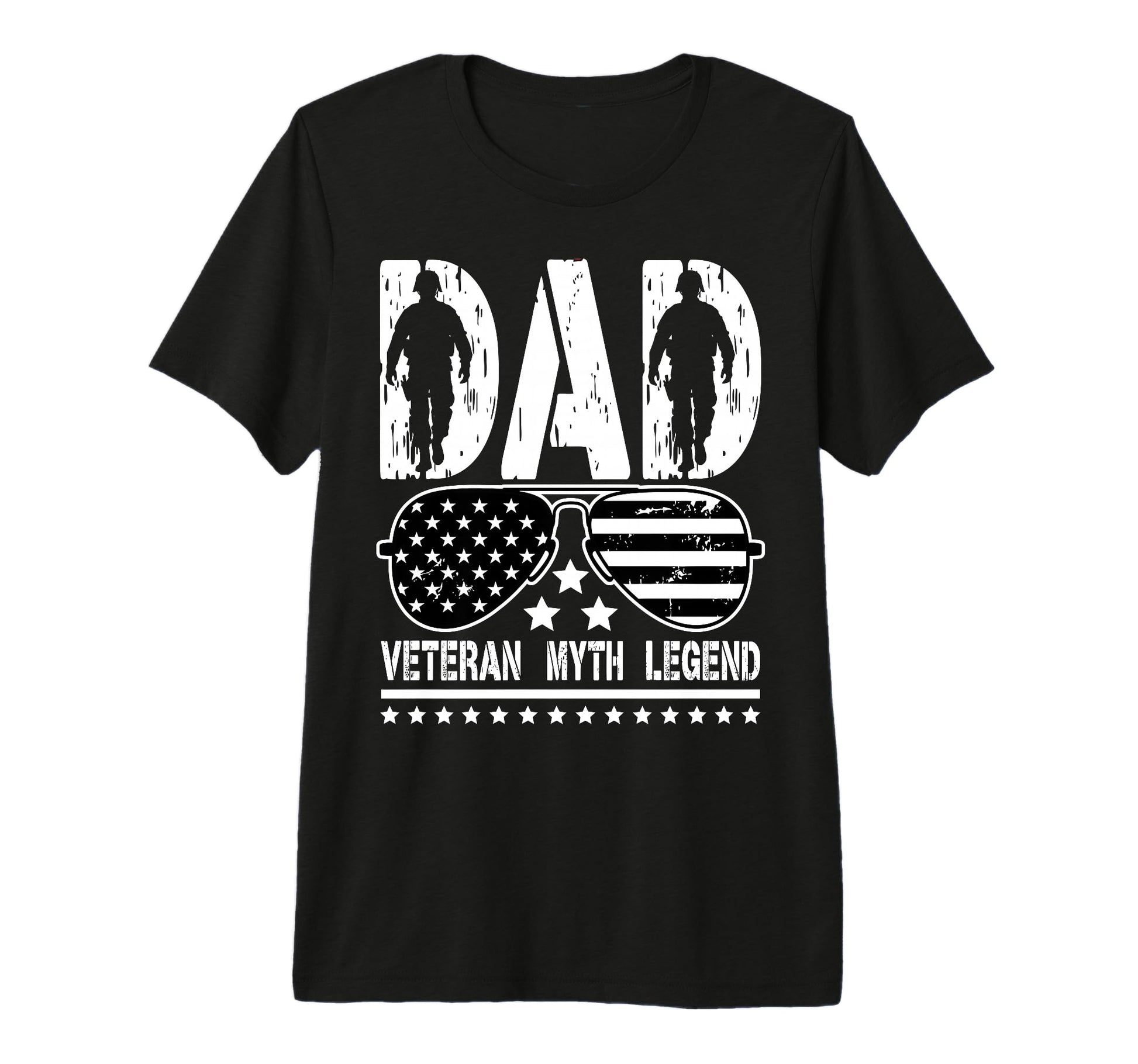 Dad Veteran Myth Legend Fathers Day Dad T-Shirt - Custom Art Print Unisex - T-Shirt, Sweatshirt, Hoodie