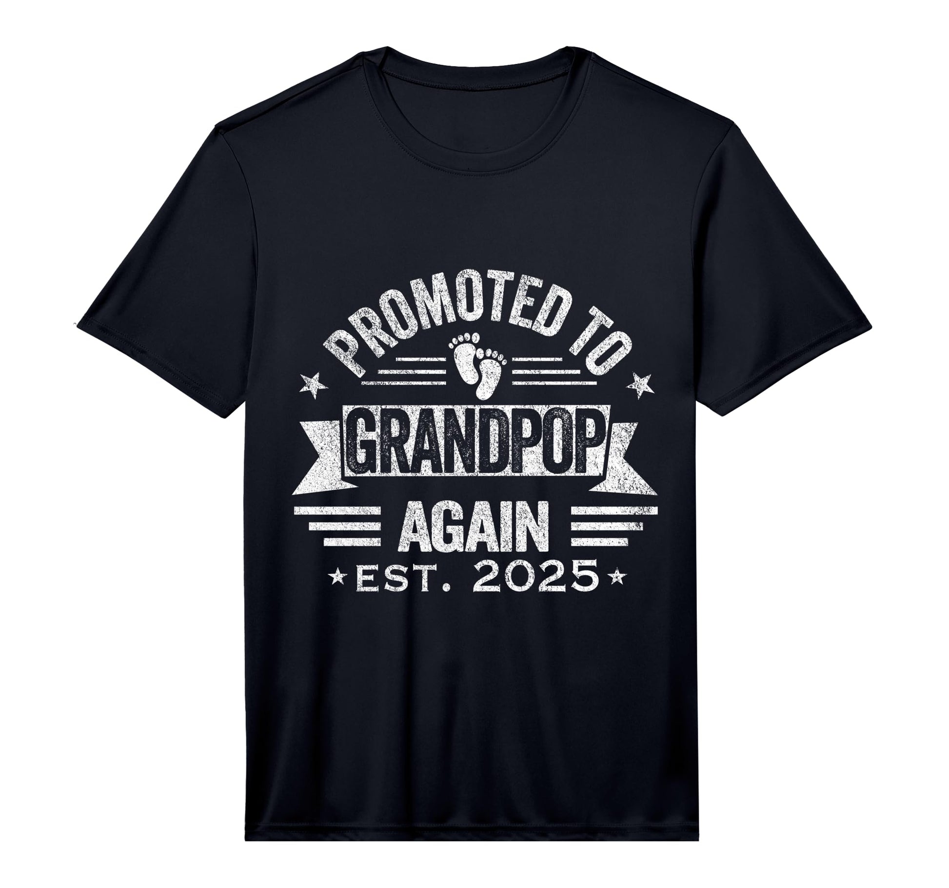 Mens Promoted To Grandpop Again 2025 T-Shirt - Unique Graphic Men Women - T-Shirt, Sweatshirt, Hoodie