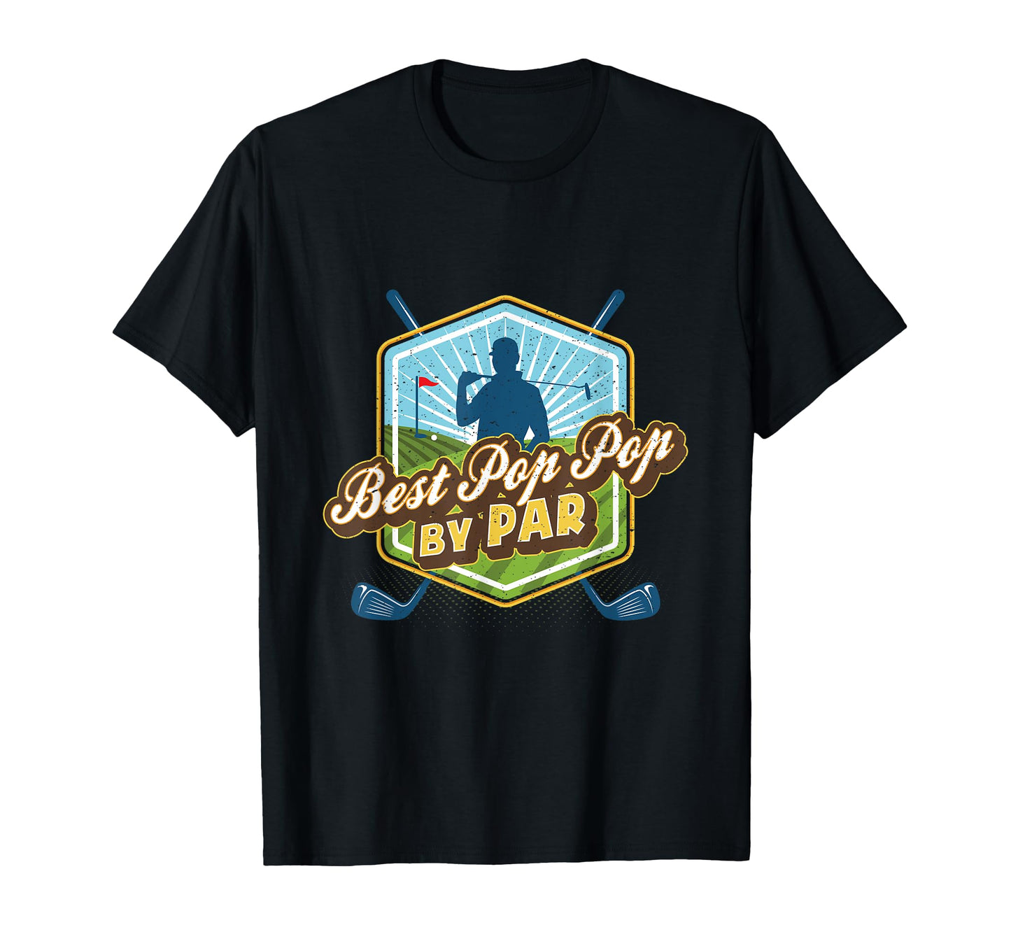 Best Pop Pop Par Fathers Day Dad Golf T-Shirt - Custom Art Print Unisex - T-Shirt, Sweatshirt, Hoodie