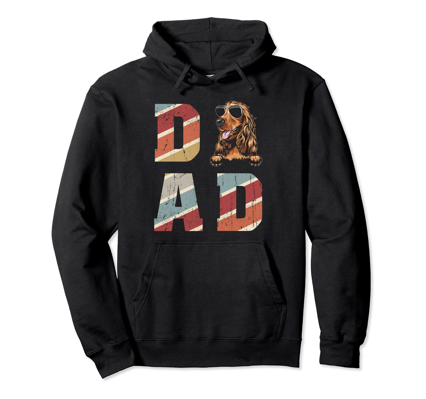 Cocker Spaniel Dad Dog Dad Hoodie - Custom Art Print Men Women - T-Shirt, Sweatshirt, Hoodie