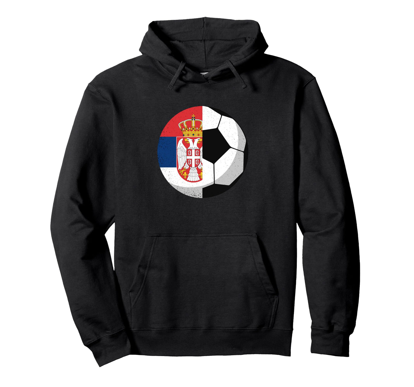 Half Serbia Flag Half Football Serbian Hoodie - Aesthetic Graphic Unisex - T-Shirt, Sweatshirt, Hoodie
