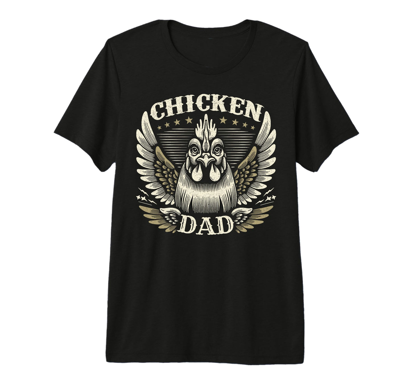Chicken Dad Motorcycle Biker Wings T-Shirt - Novelty Apparel for Adults - T-Shirt, Sweatshirt, Hoodie