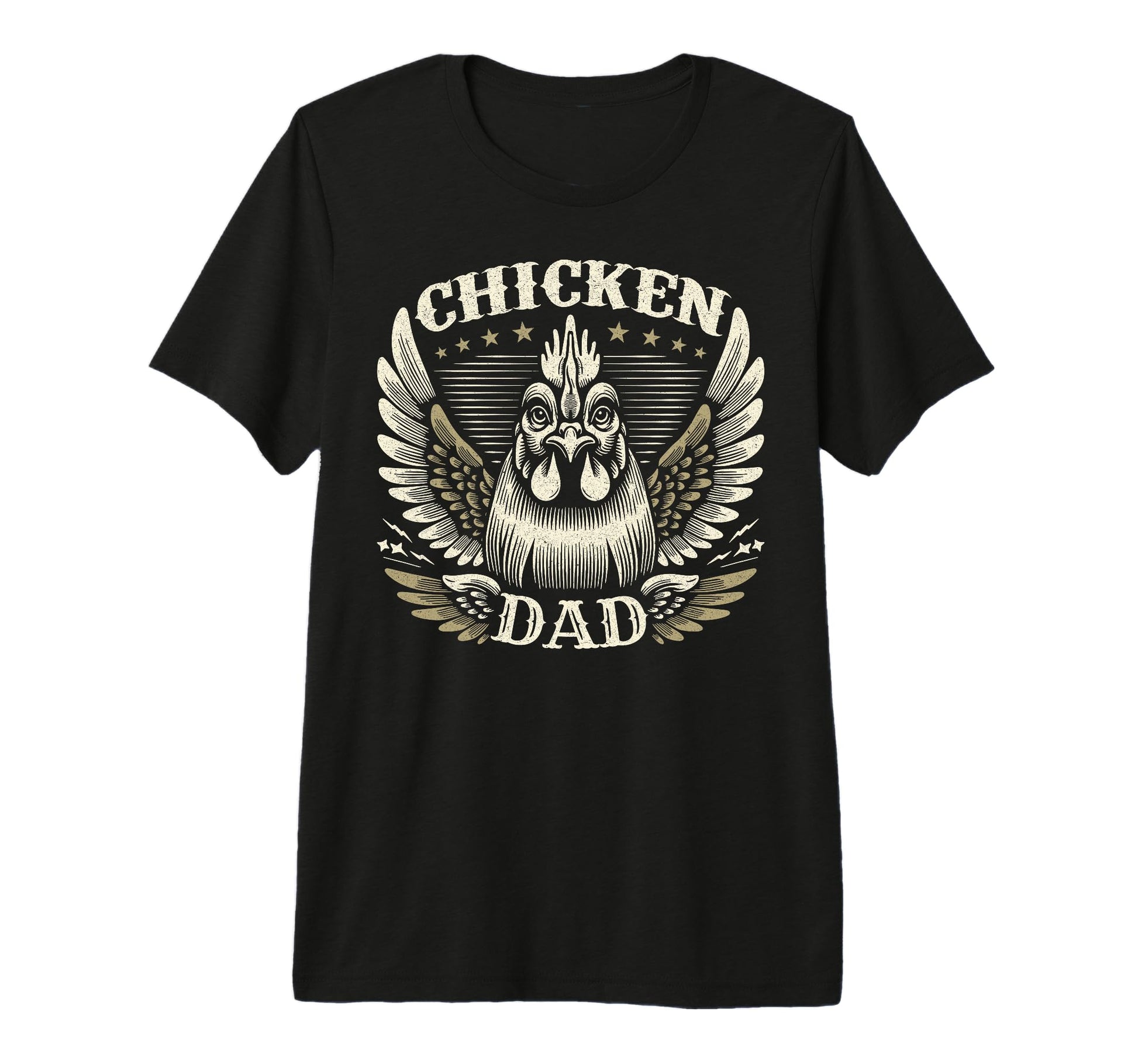 Chicken Dad Motorcycle Biker Wings T-Shirt - Novelty Apparel for Adults - T-Shirt, Sweatshirt, Hoodie