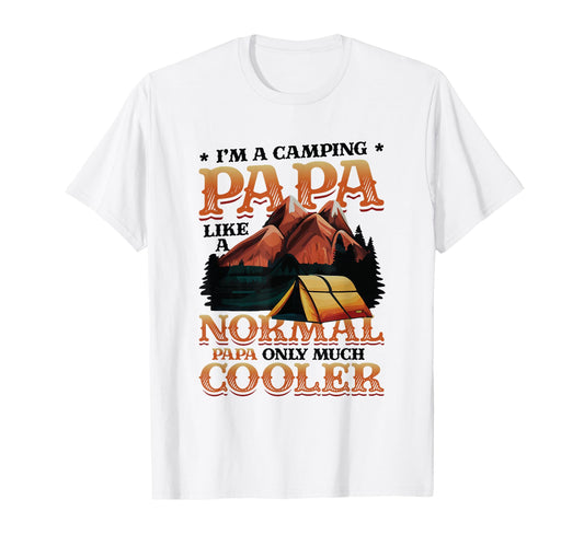 Camping Papa Campfire Dads Camping T-Shirt - Minimalist Print for Adults - T-Shirt, Sweatshirt, Hoodie