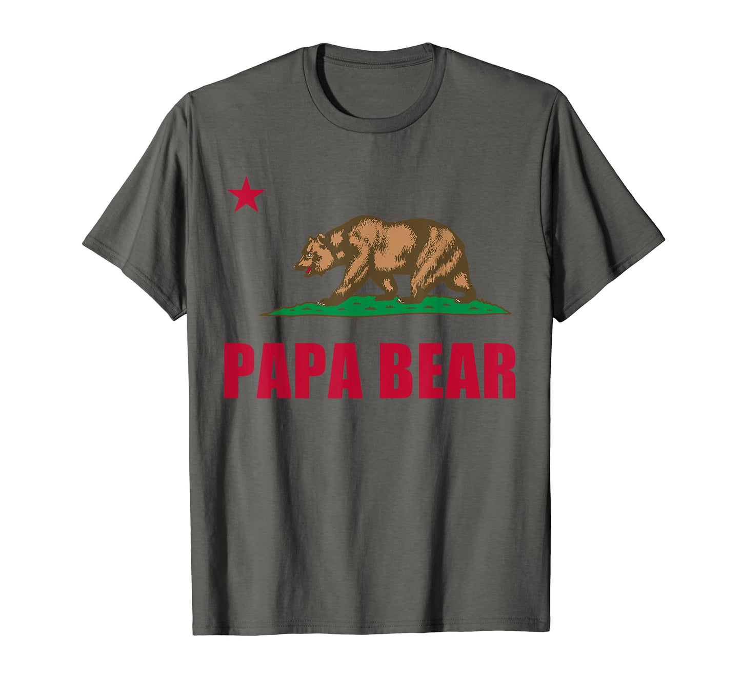 California Republic Papa Bear Dad T-Shirt - Aesthetic Graphic for Adults - T-Shirt, Sweatshirt, Hoodie