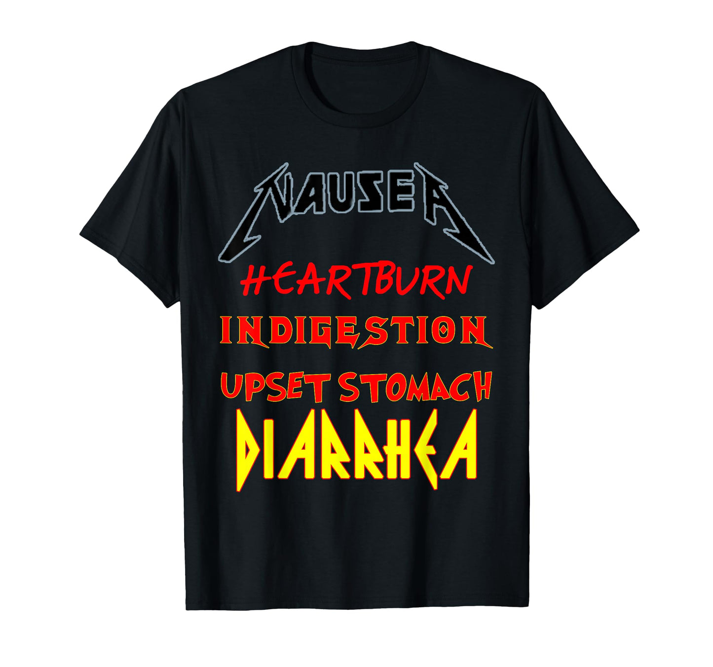 Gastric Complaints Funny Nausea Band T-Shirt - Graphic Print for Adults - T-Shirt, Sweatshirt, Hoodie