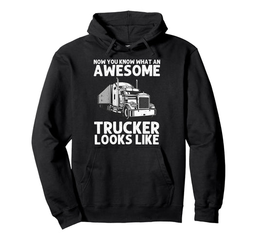 Best Truck Driver Art Dad Hoodie - Casual Everyday Wear for Adults - T-Shirt, Sweatshirt, Hoodie