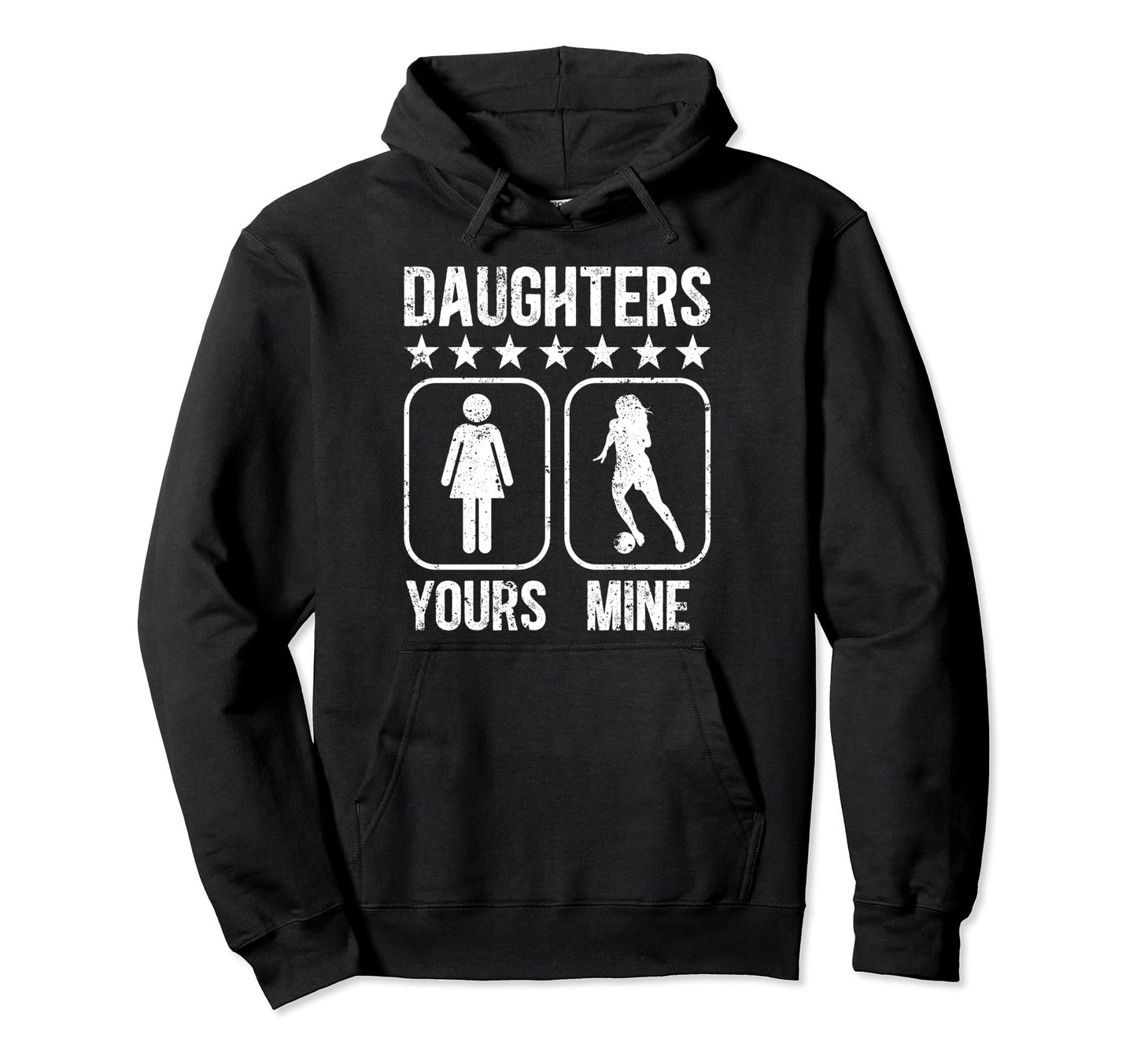 Daughters Soccer Dad Soccer Player Hoodie - Aesthetic Graphic for Adults - T-Shirt, Sweatshirt, Hoodie