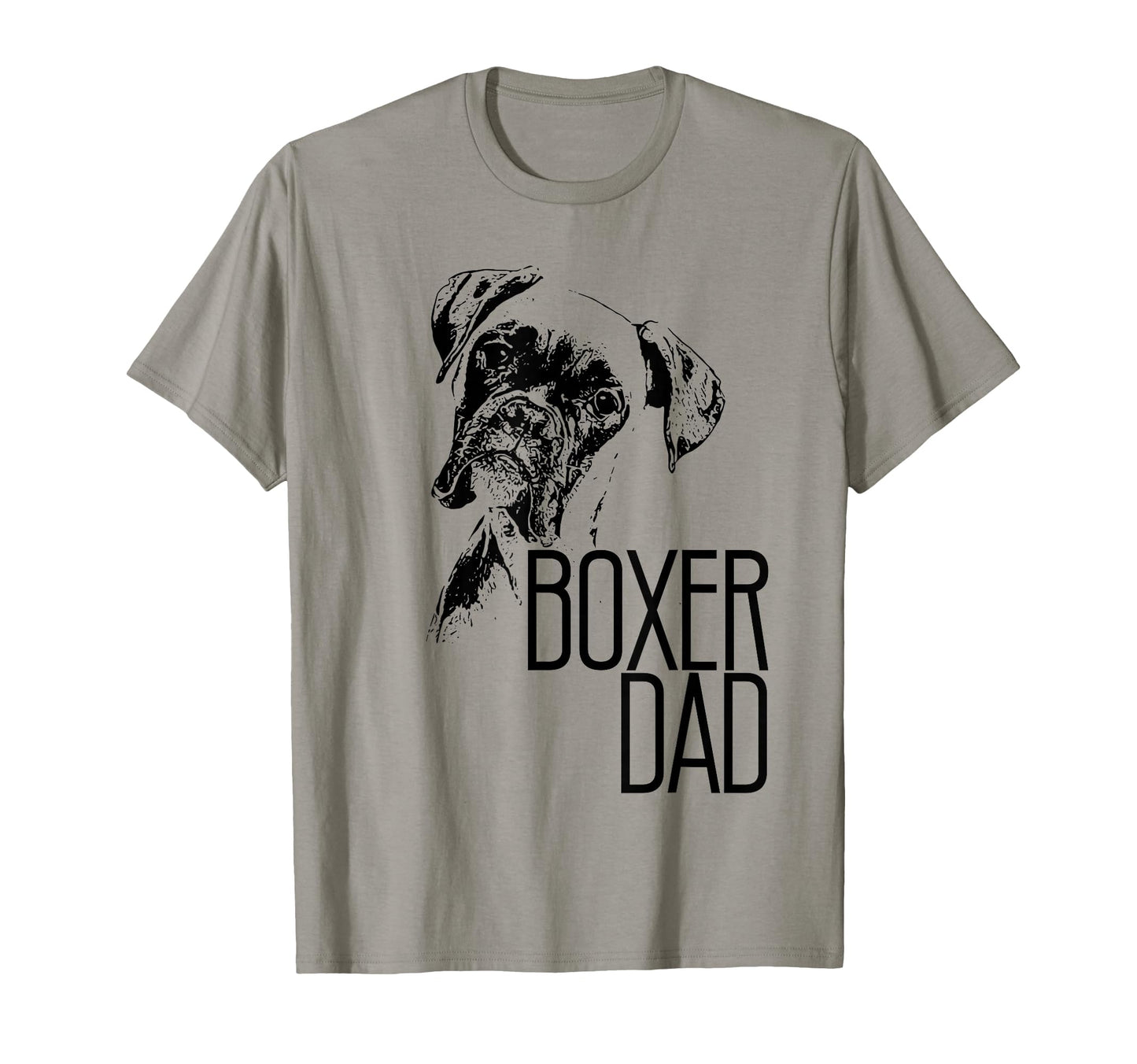 Boxer Dad Dog Face Dog Lovers Boxer T-Shirt - Novelty Apparel for Adults - T-Shirt, Sweatshirt, Hoodie